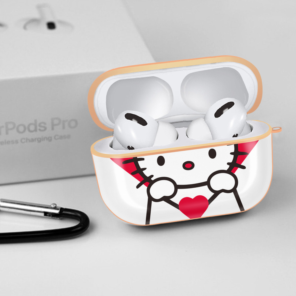 Hello Kitty ハローキティ 【AirPods Pro用】ハードシェル保護ケース｜耐衝撃・防指紋・カラビナ付き商品仕様