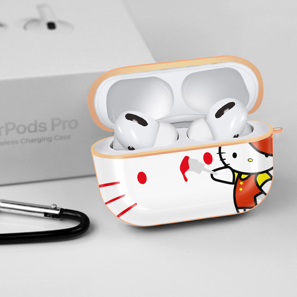 Hello Kitty ハローキティ 【AirPods Pro用】ハードシェル保護ケース｜耐衝撃・防指紋・カラビナ付き商品仕様