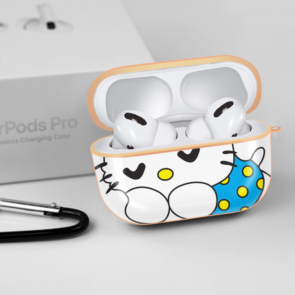 Hello Kitty ハローキティ 【AirPods Pro用】ハードシェル保護ケース｜耐衝撃・防指紋・カラビナ付き商品仕様