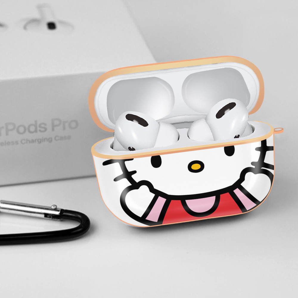 Hello Kitty ハローキティ 【AirPods Pro用】ハードシェル保護ケース｜耐衝撃・防指紋・カラビナ付き商品仕様
