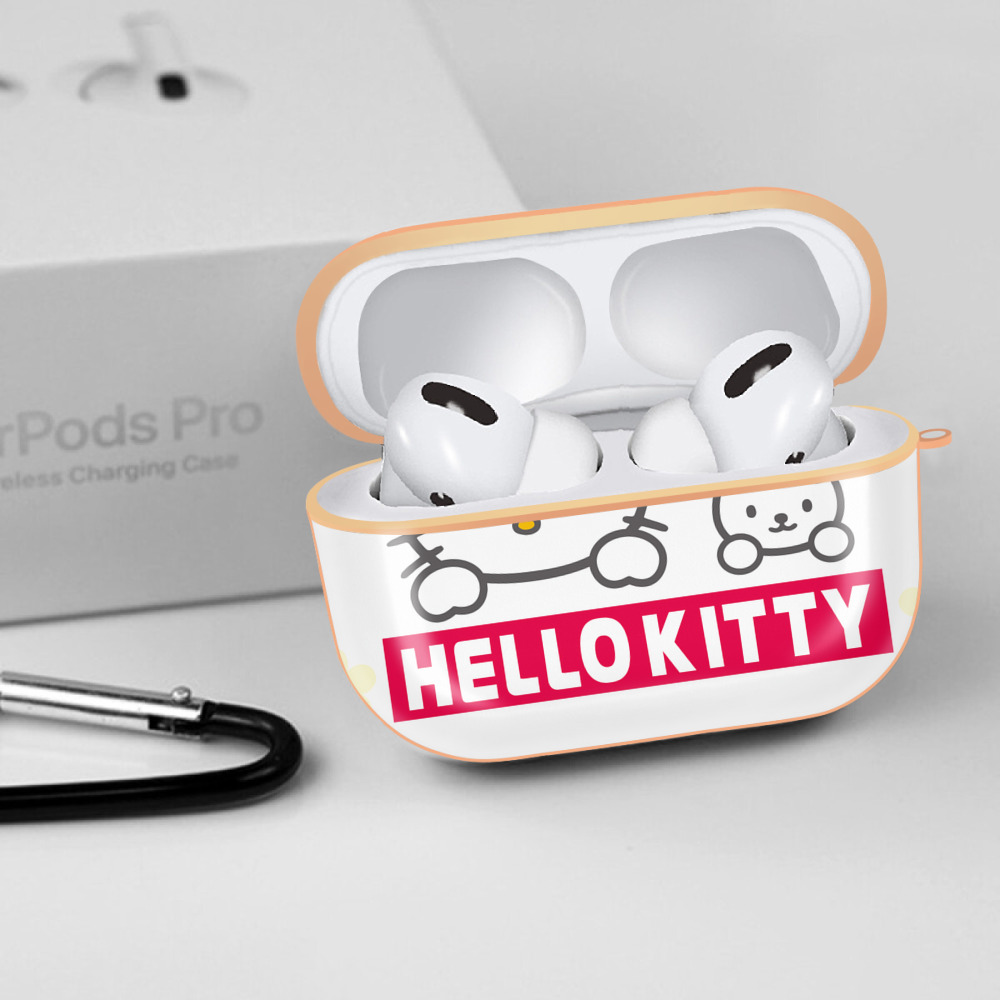 Hello Kitty ハローキティ 【AirPods Pro用】ハードシェル保護ケース｜耐衝撃・防指紋・カラビナ付き商品仕様