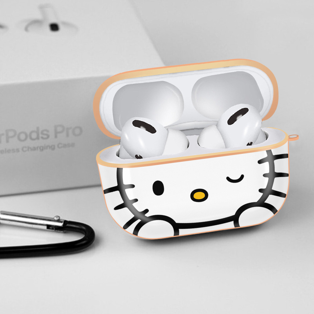 Hello Kitty ハローキティ 【AirPods Pro用】ハードシェル保護ケース｜耐衝撃・防指紋・カラビナ付き商品仕様