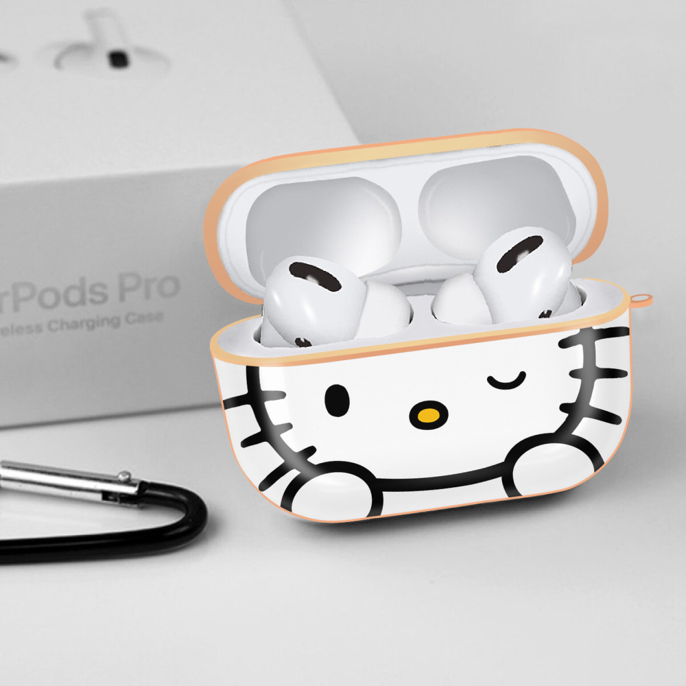 Hello Kitty ハローキティ 【AirPods Pro用】ハードシェル保護ケース｜耐衝撃・防指紋・カラビナ付き商品仕様