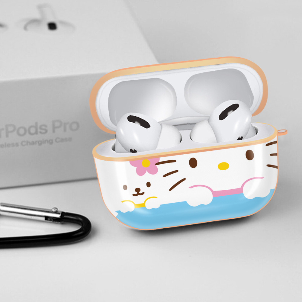 Hello Kitty ハローキティ 【AirPods Pro用】ハードシェル保護ケース｜耐衝撃・防指紋・カラビナ付き商品仕様