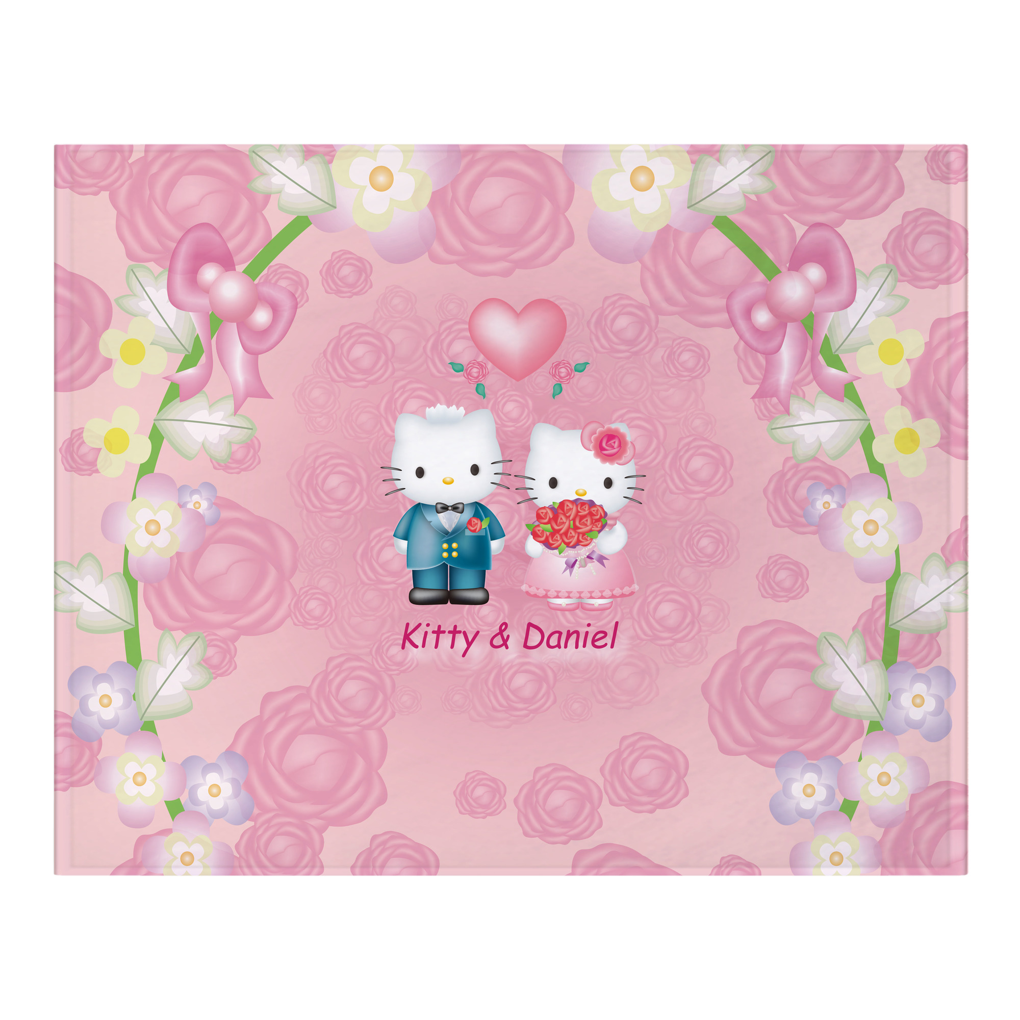 （画像用） Hello Kitty ハローキティ フランネルブランケット・多サイズ対応（横型）