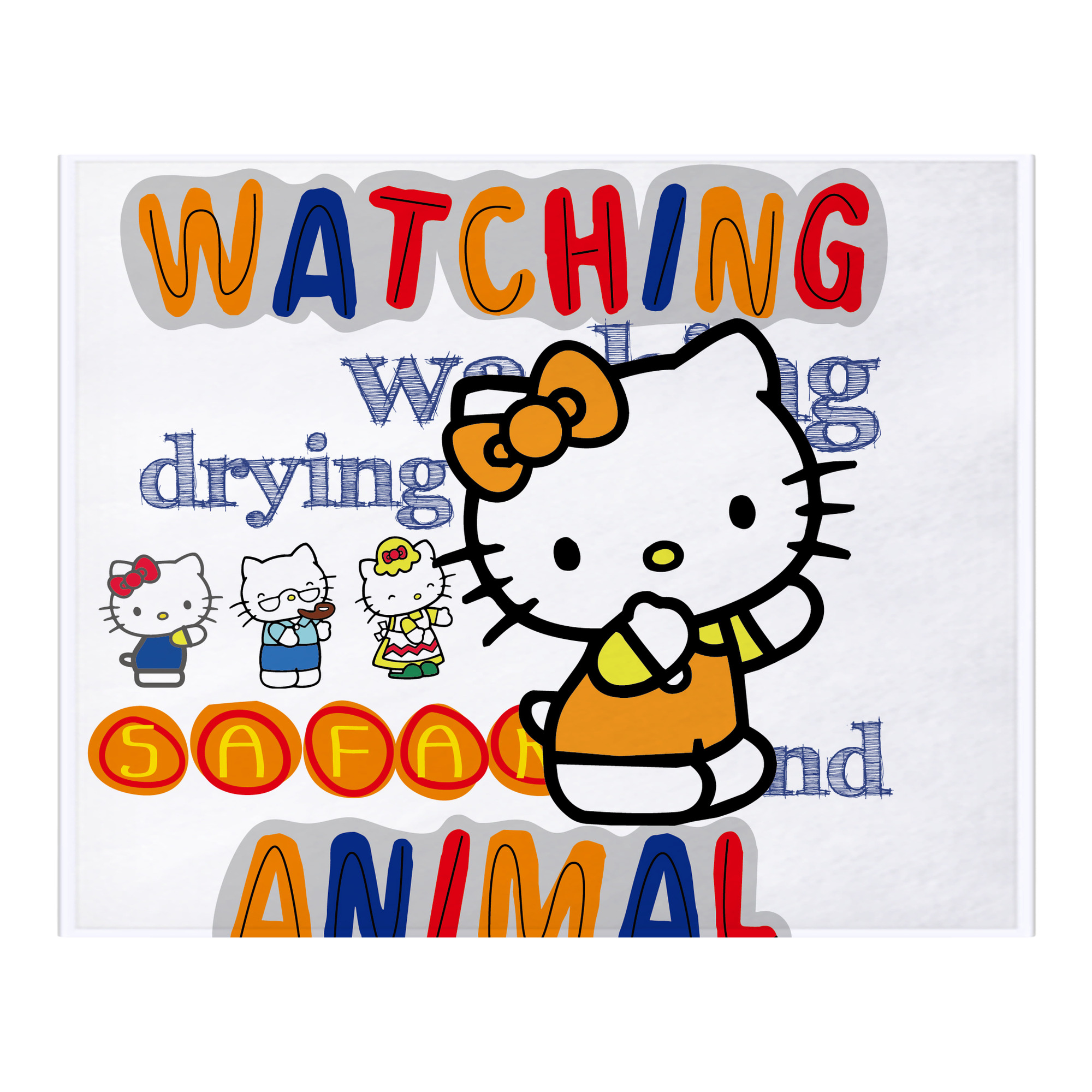（画像用） Hello Kitty ハローキティ フランネルブランケット・多サイズ対応（横型）