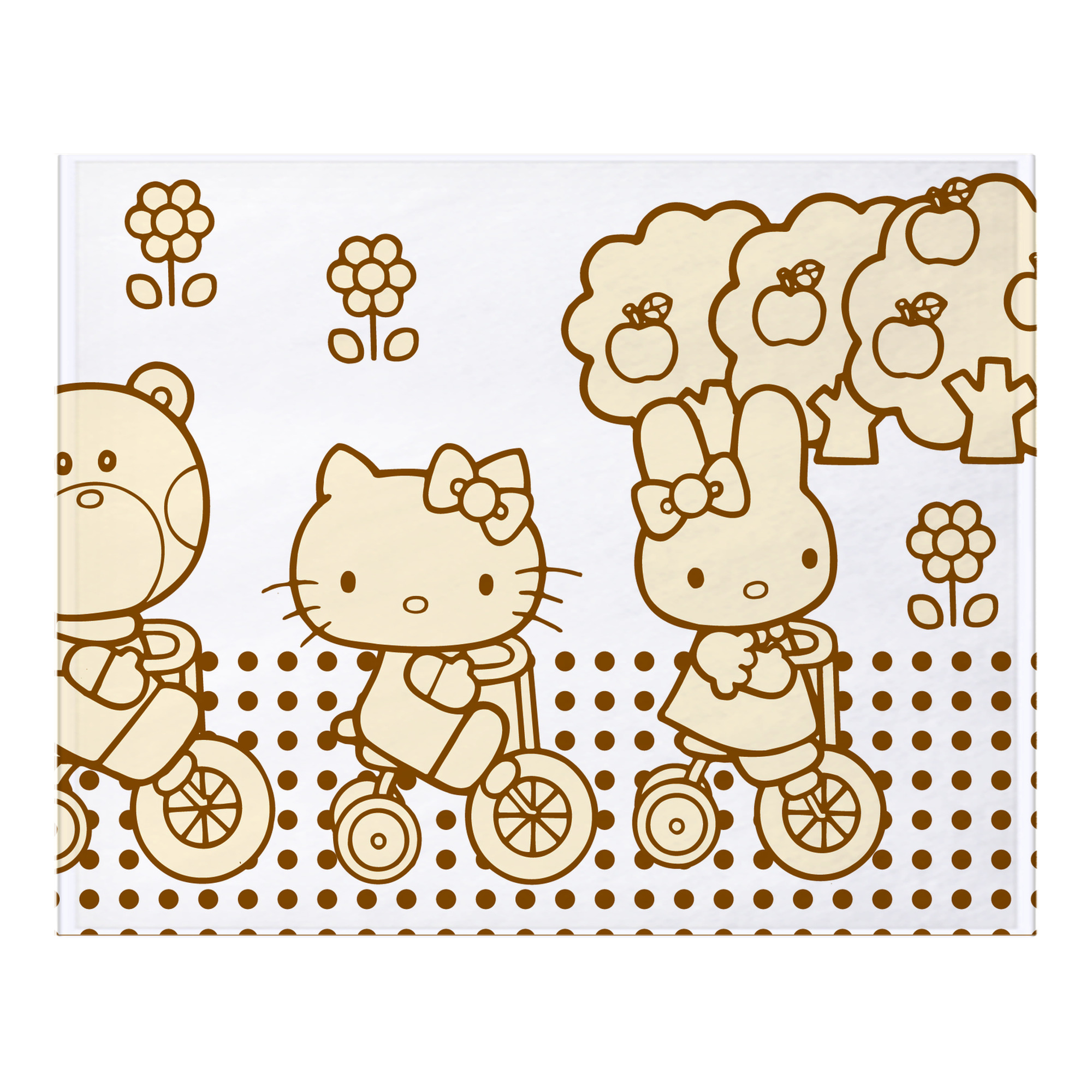 （画像用） Hello Kitty ハローキティ フランネルブランケット・多サイズ対応（横型）