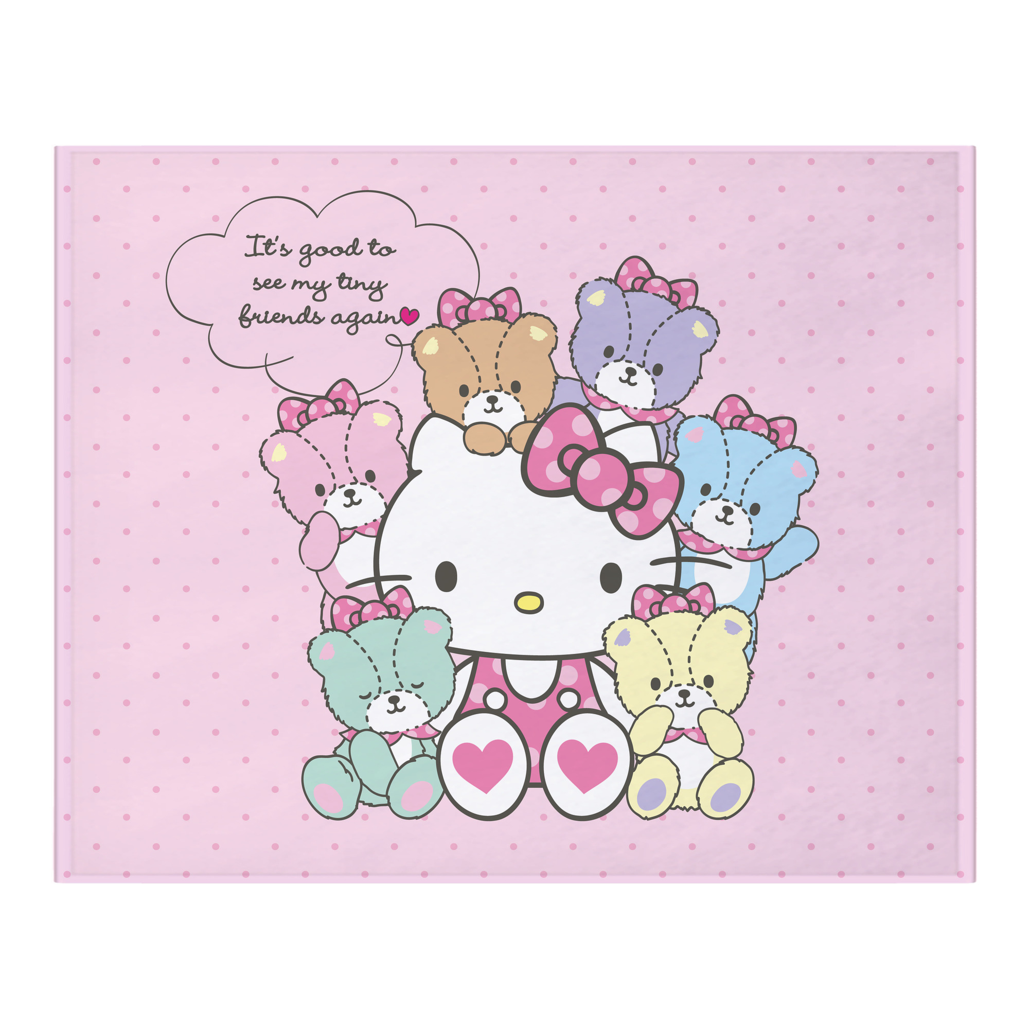 （画像用） Hello Kitty ハローキティ フランネルブランケット・多サイズ対応（横型）