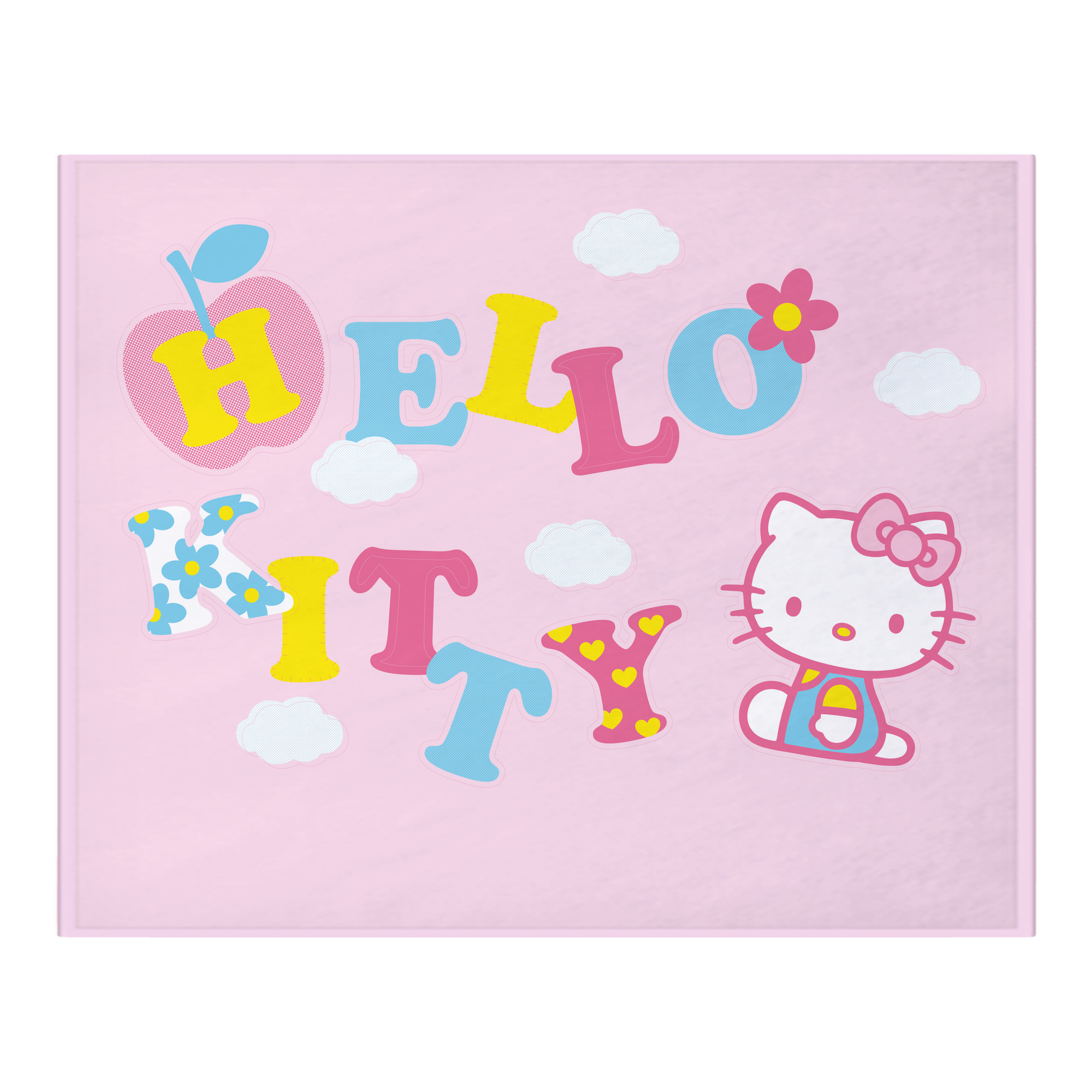 （画像用） Hello Kitty ハローキティ フランネルブランケット・多サイズ対応（横型）