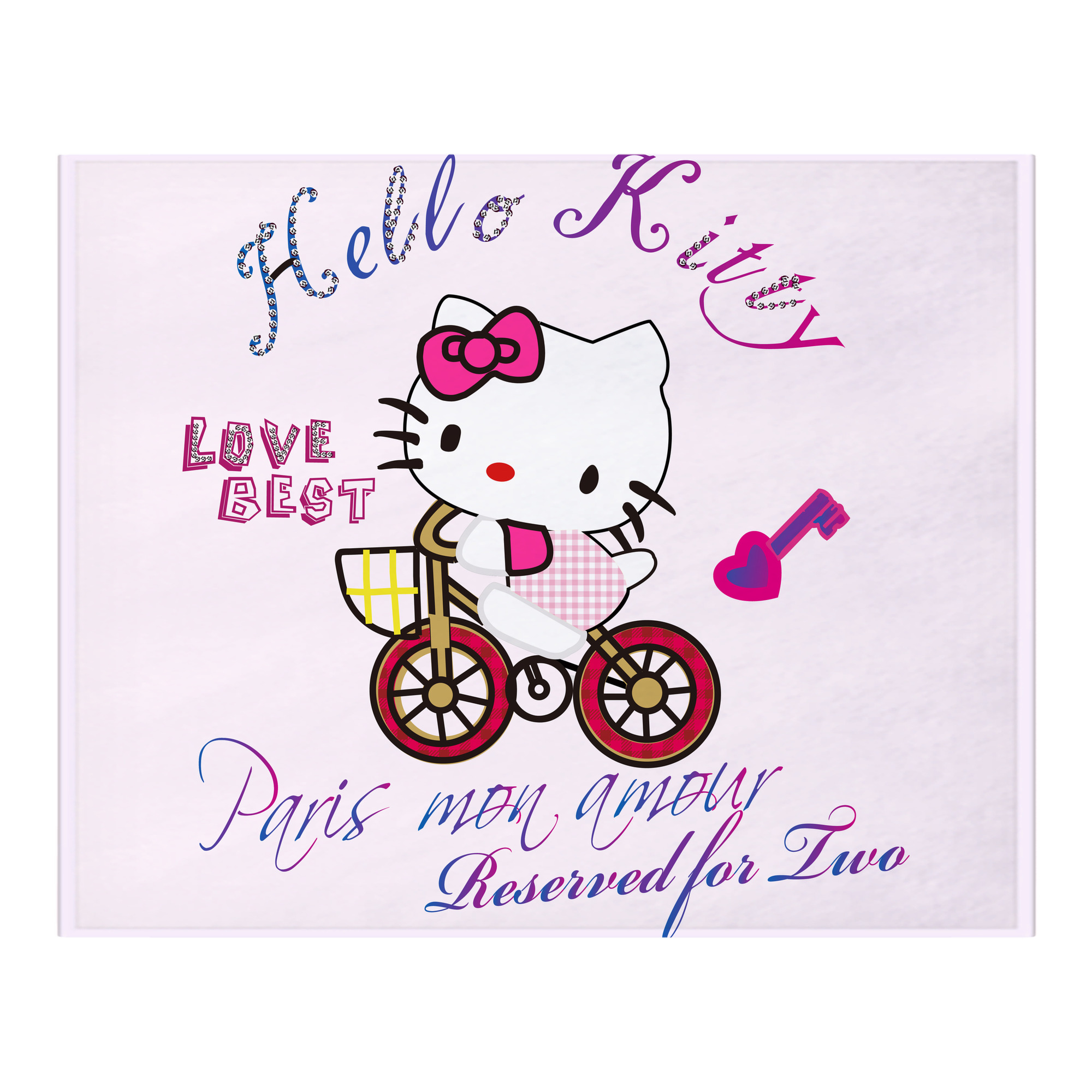 （画像用） Hello Kitty ハローキティ フランネルブランケット・多サイズ対応（横型）