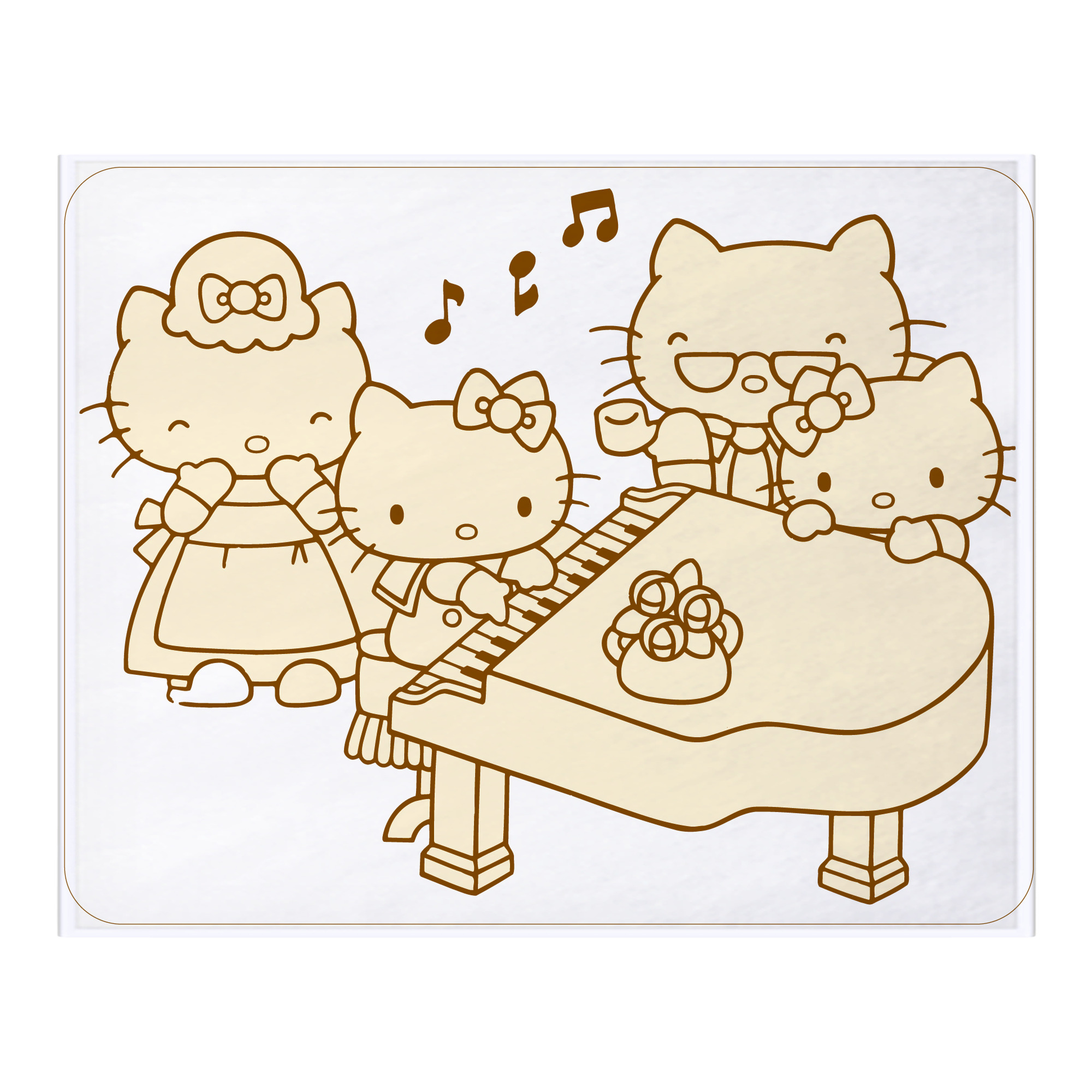 （画像用） Hello Kitty ハローキティ フランネルブランケット・多サイズ対応（横型）