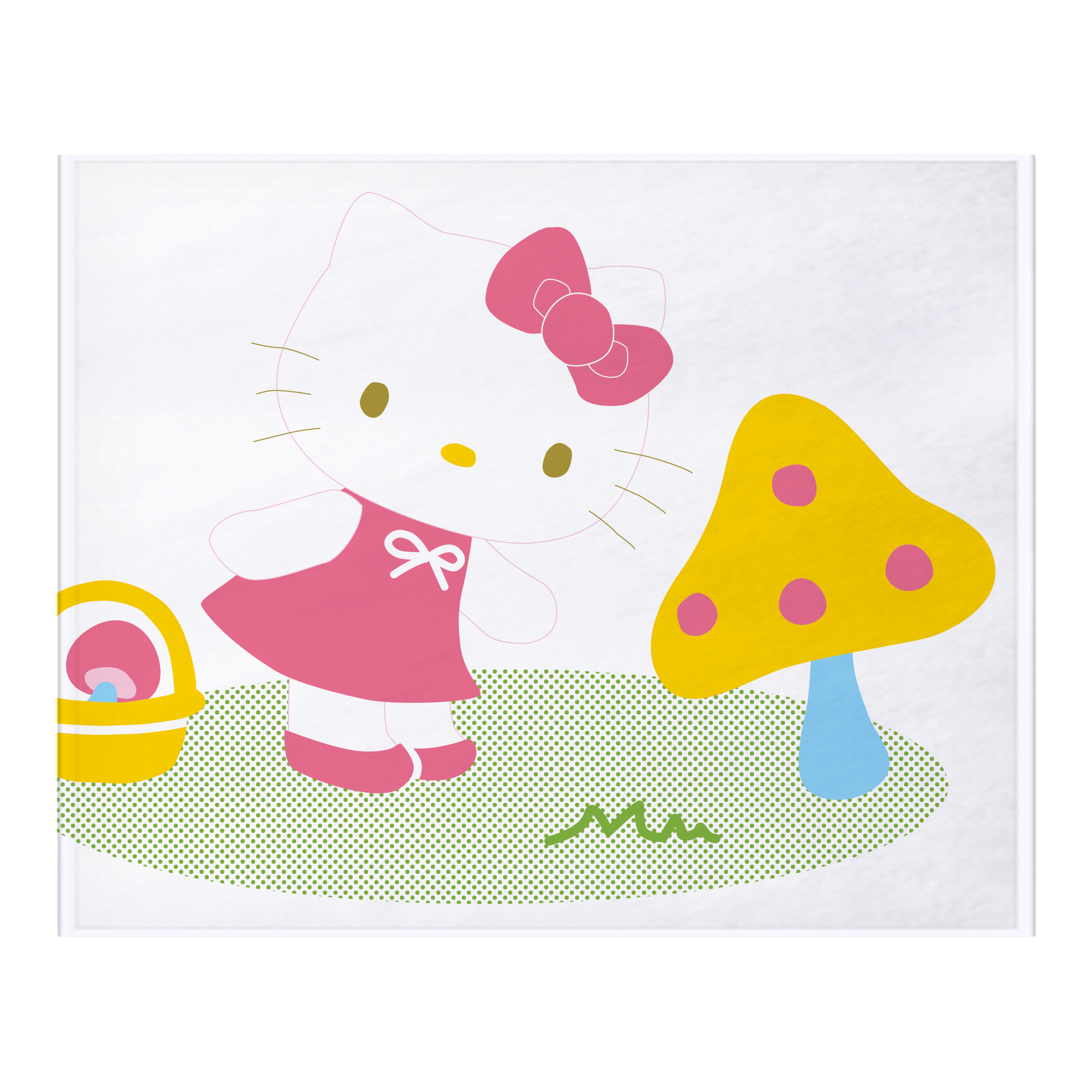 （画像用） Hello Kitty ハローキティ フランネルブランケット・多サイズ対応（横型）