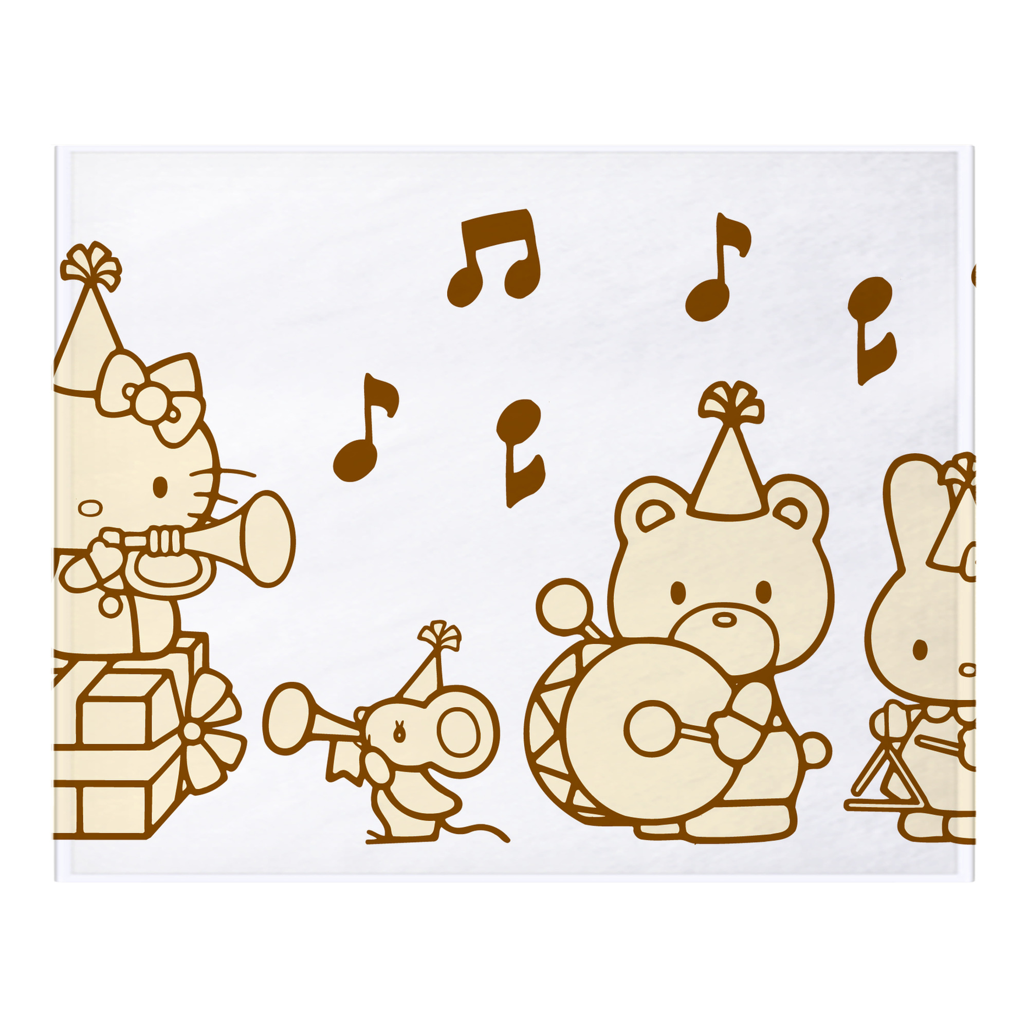 （画像用） Hello Kitty ハローキティ フランネルブランケット・多サイズ対応（横型）