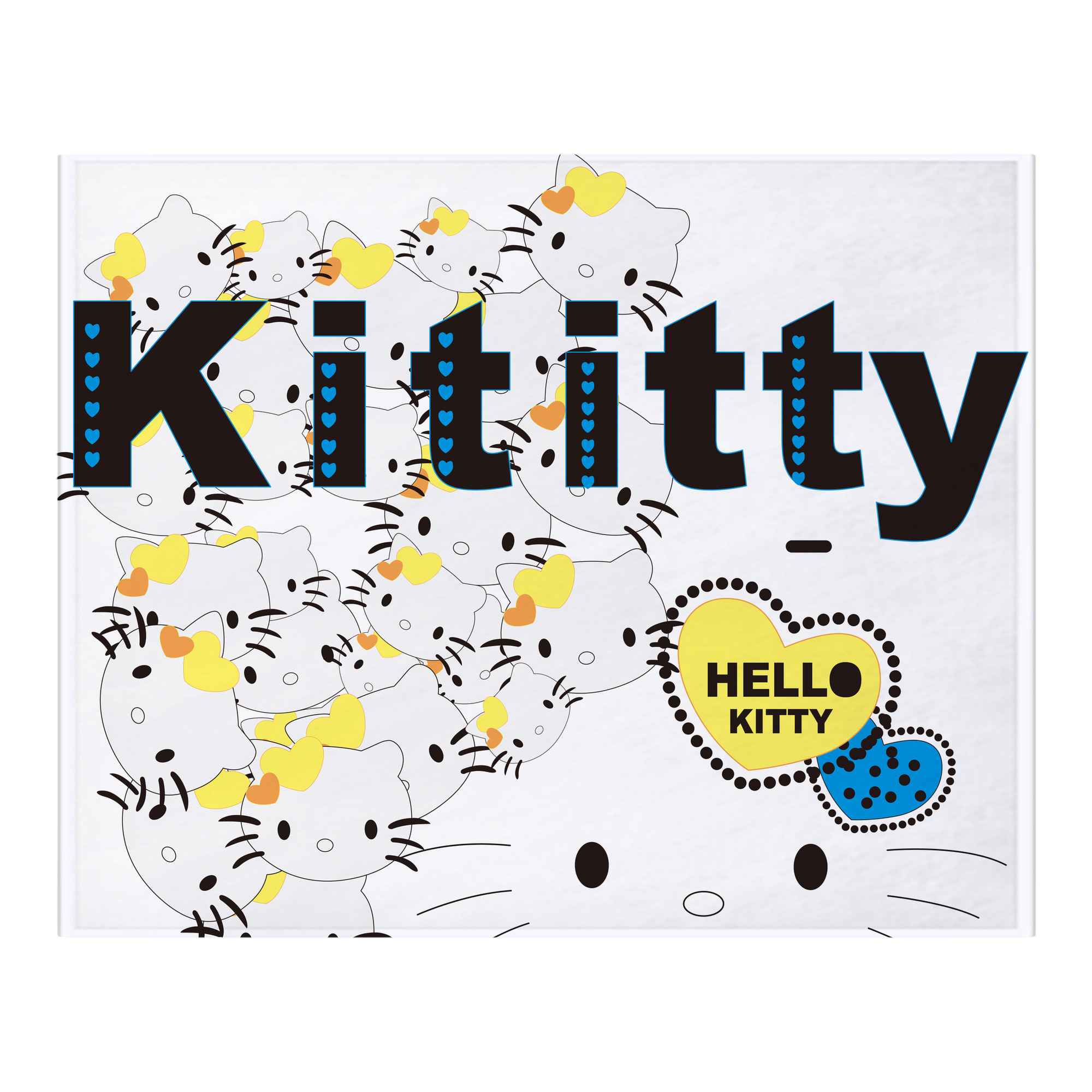（画像用） Hello Kitty ハローキティ フランネルブランケット・多サイズ対応（横型）