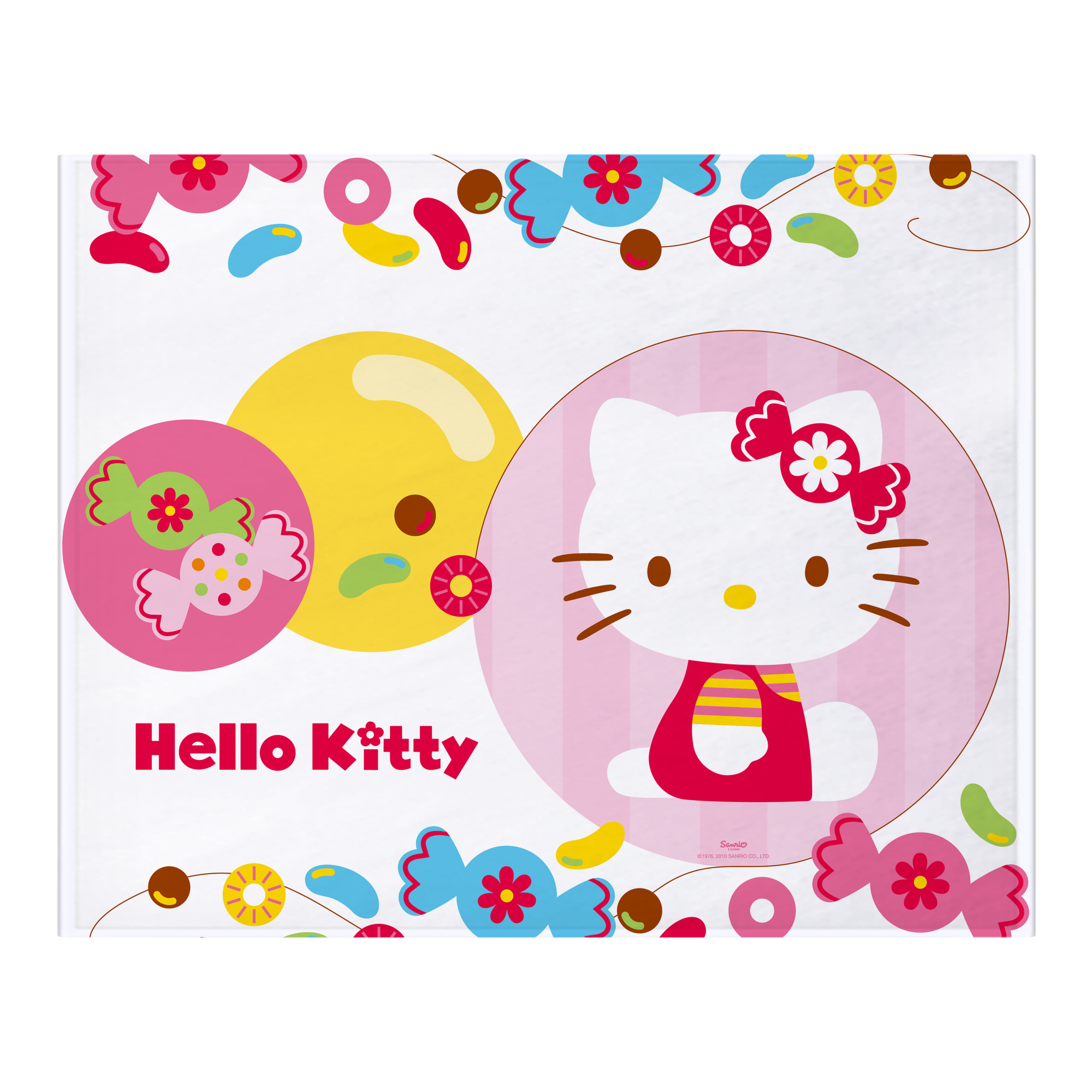 （画像用） Hello Kitty ハローキティ フランネルブランケット・多サイズ対応（横型）