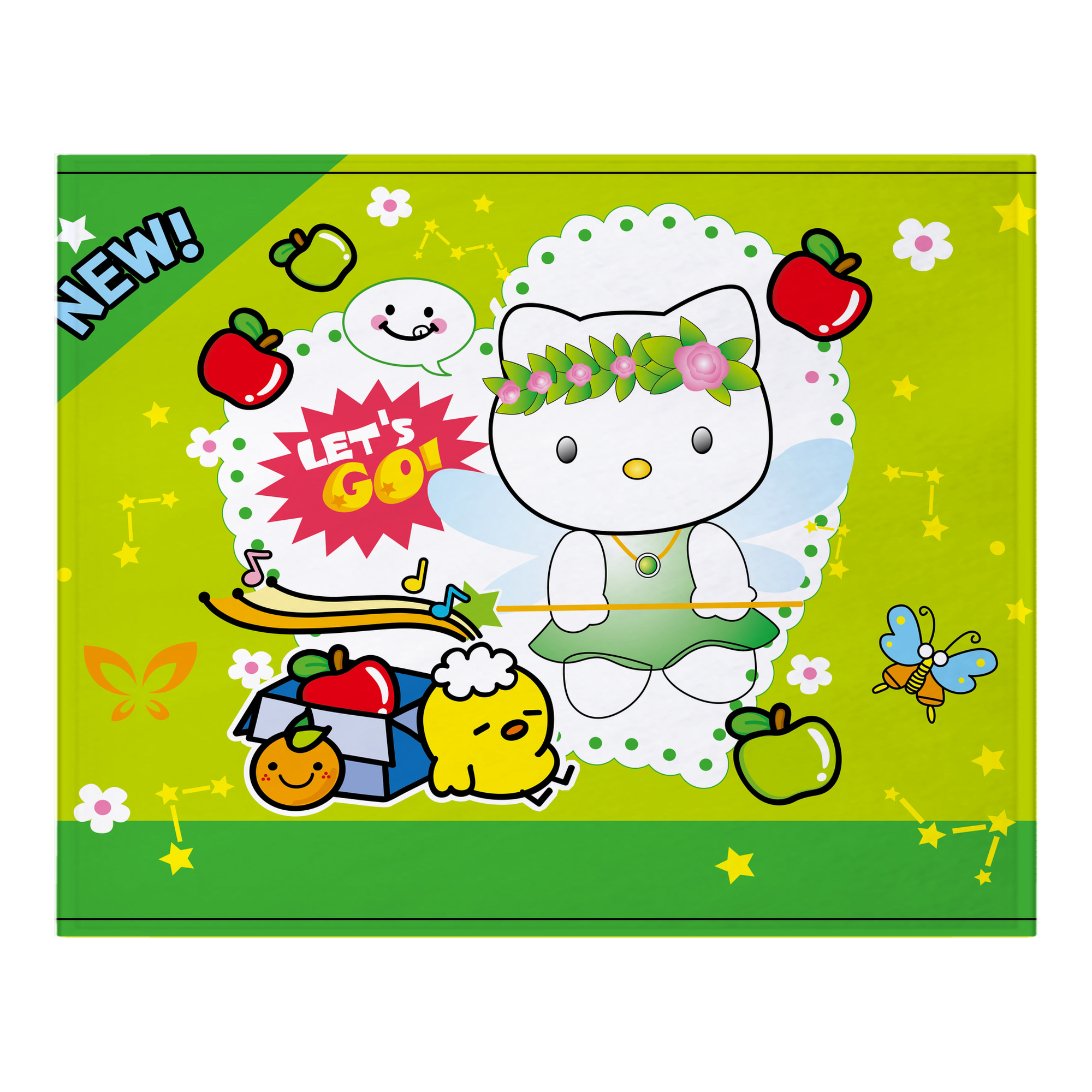（画像用） Hello Kitty ハローキティ フランネルブランケット・多サイズ対応（横型）