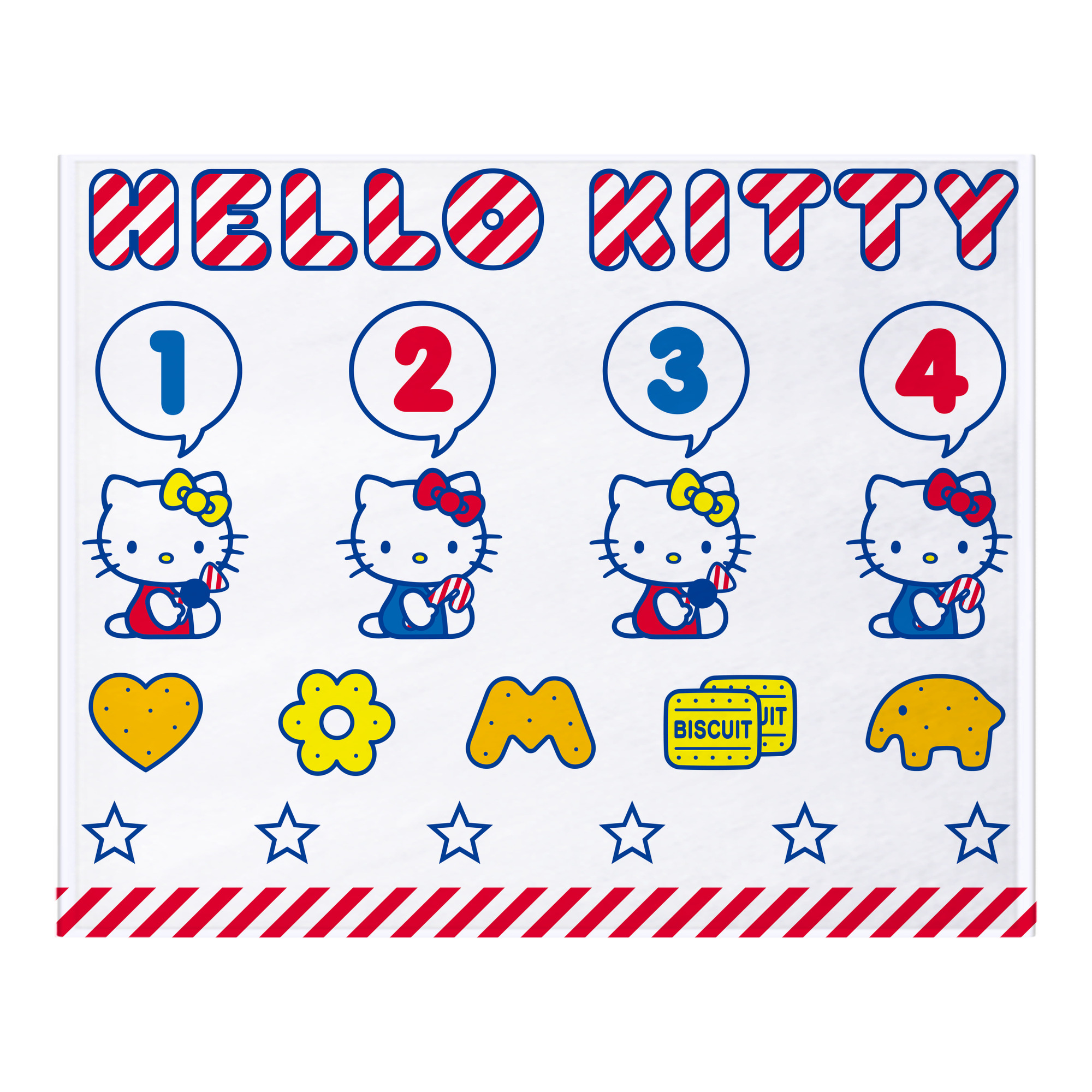 （画像用） Hello Kitty ハローキティ フランネルブランケット・多サイズ対応（横型）