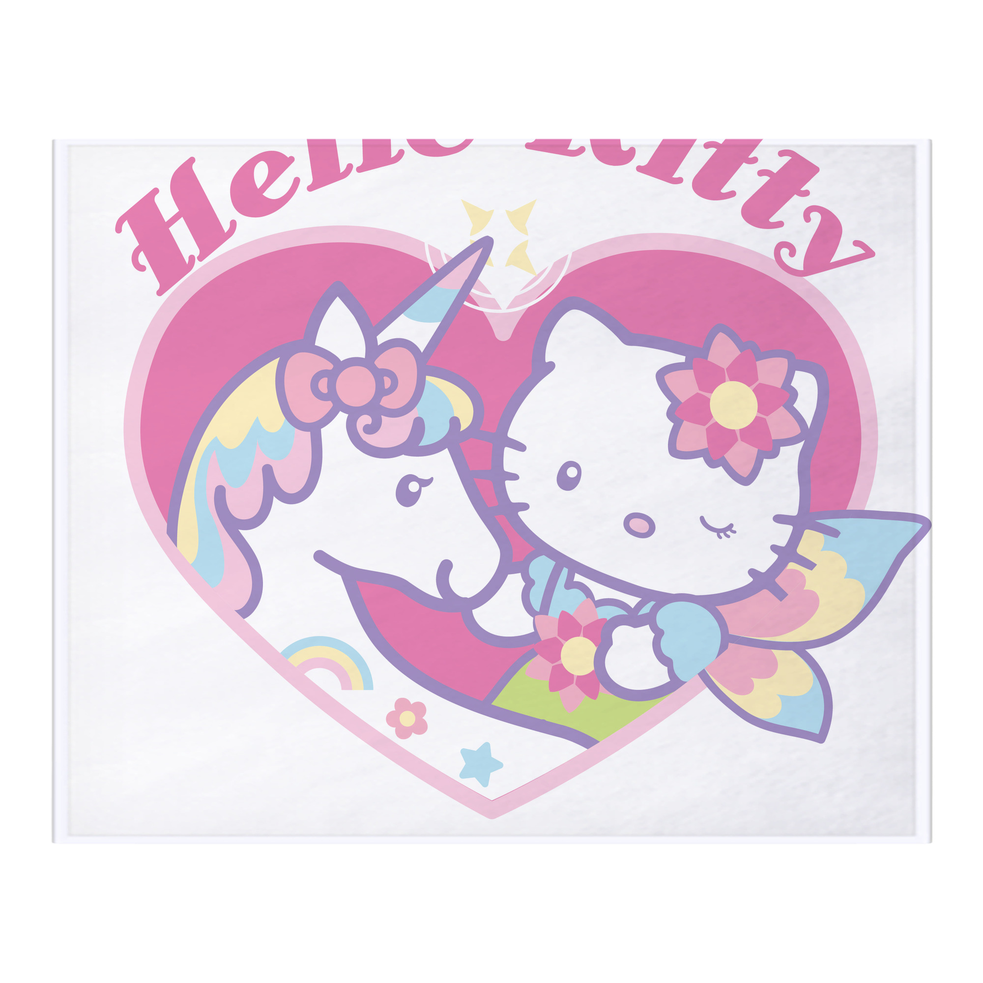 （画像用） Hello Kitty ハローキティ フランネルブランケット・多サイズ対応（横型）