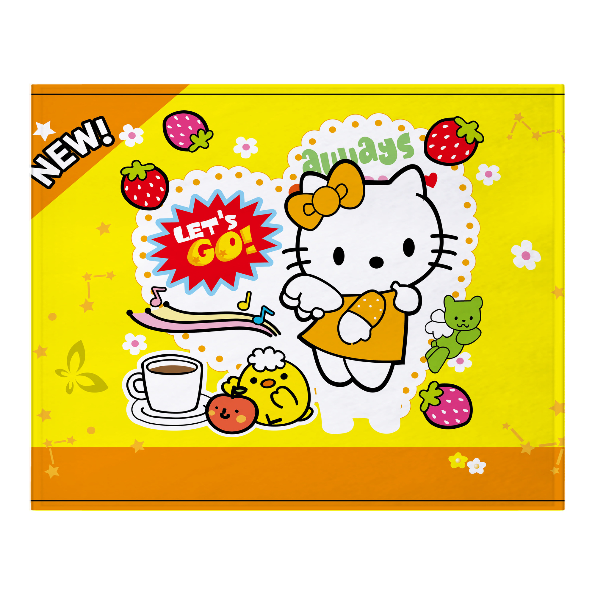 （画像用） Hello Kitty ハローキティ フランネルブランケット・多サイズ対応（横型）