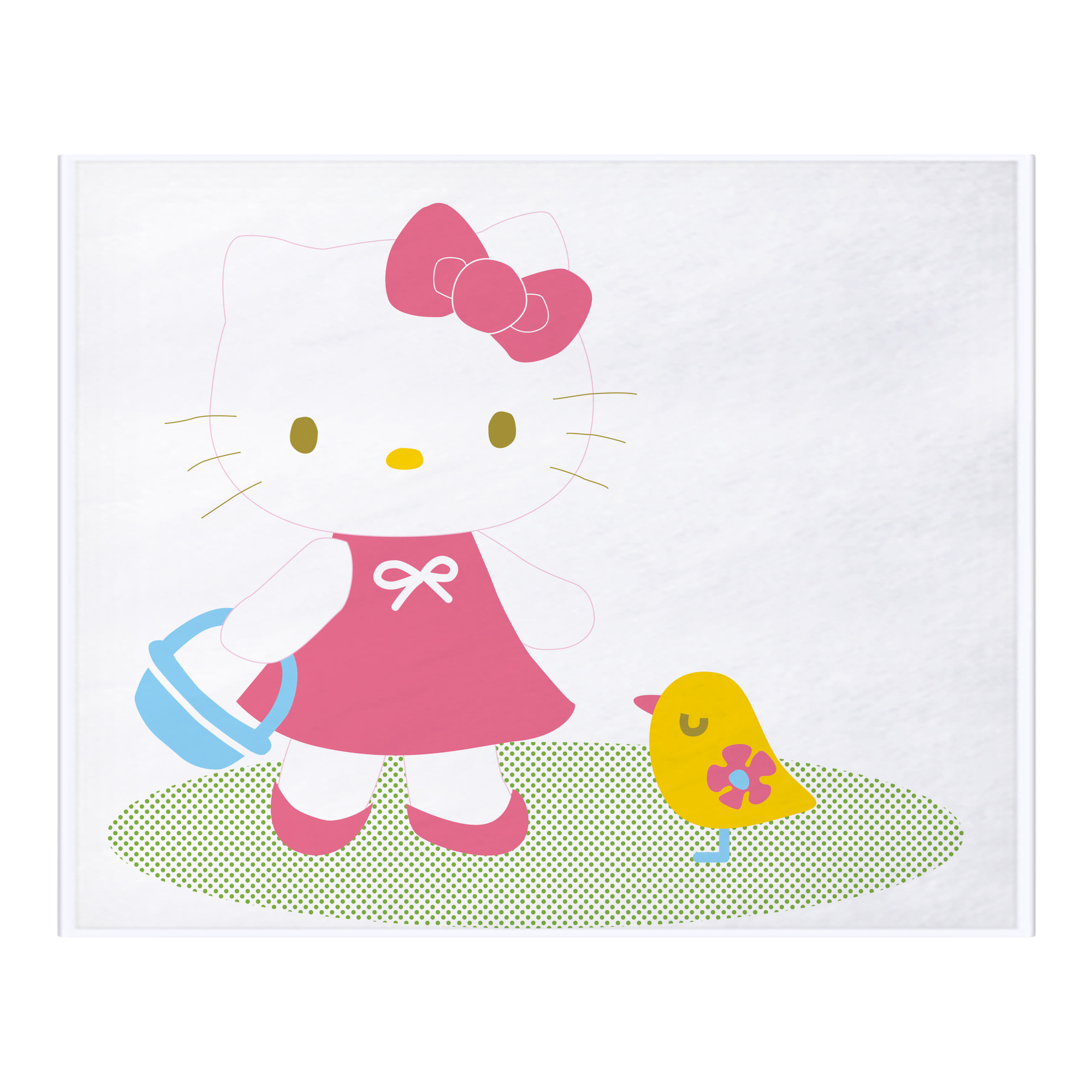 （画像用） Hello Kitty ハローキティ フランネルブランケット・多サイズ対応（横型）