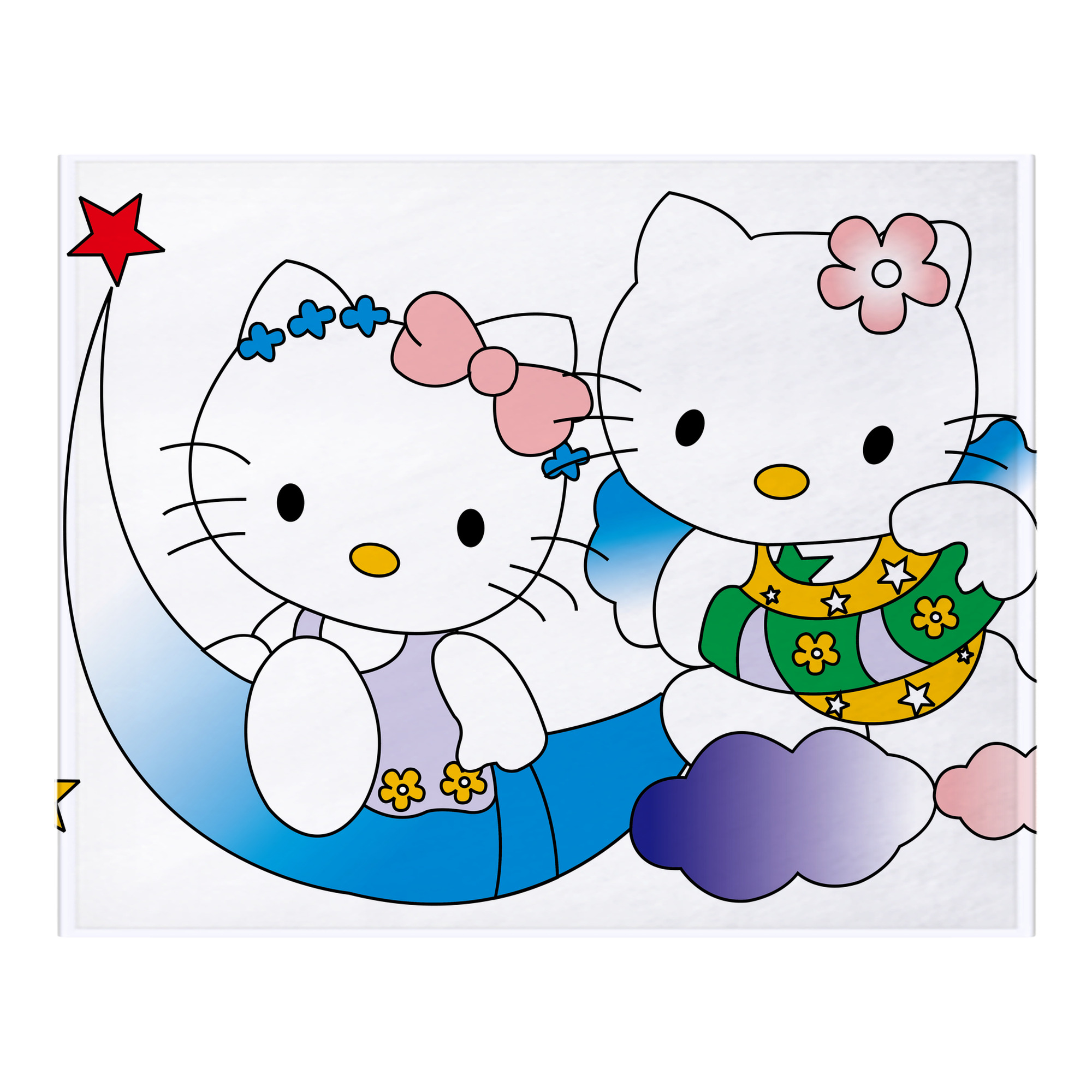 （画像用） Hello Kitty ハローキティ フランネルブランケット・多サイズ対応（横型）
