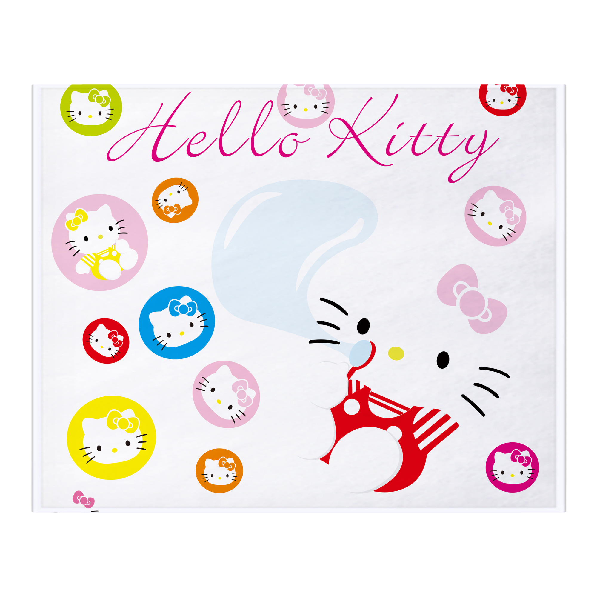 （画像用） Hello Kitty ハローキティ フランネルブランケット・多サイズ対応（横型）
