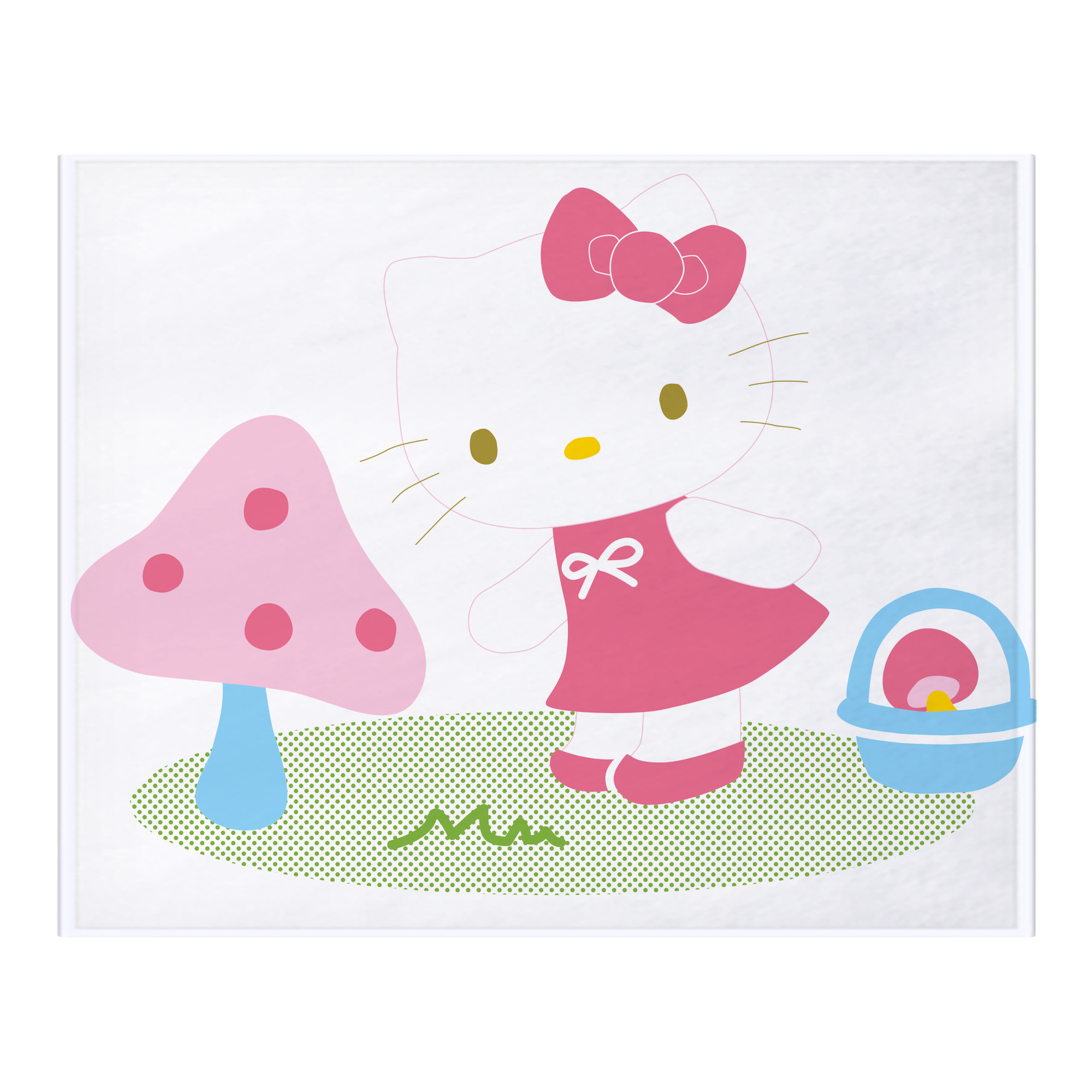 （画像用） Hello Kitty ハローキティ フランネルブランケット・多サイズ対応（横型）