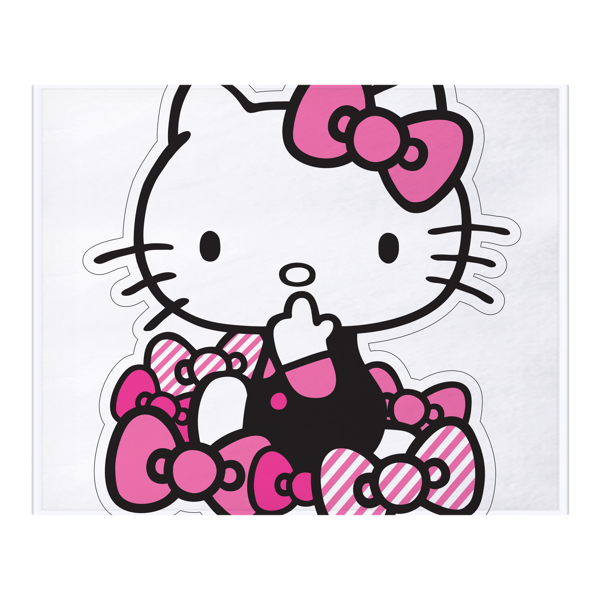 （画像用） Hello Kitty ハローキティ フランネルブランケット・多サイズ対応（横型）