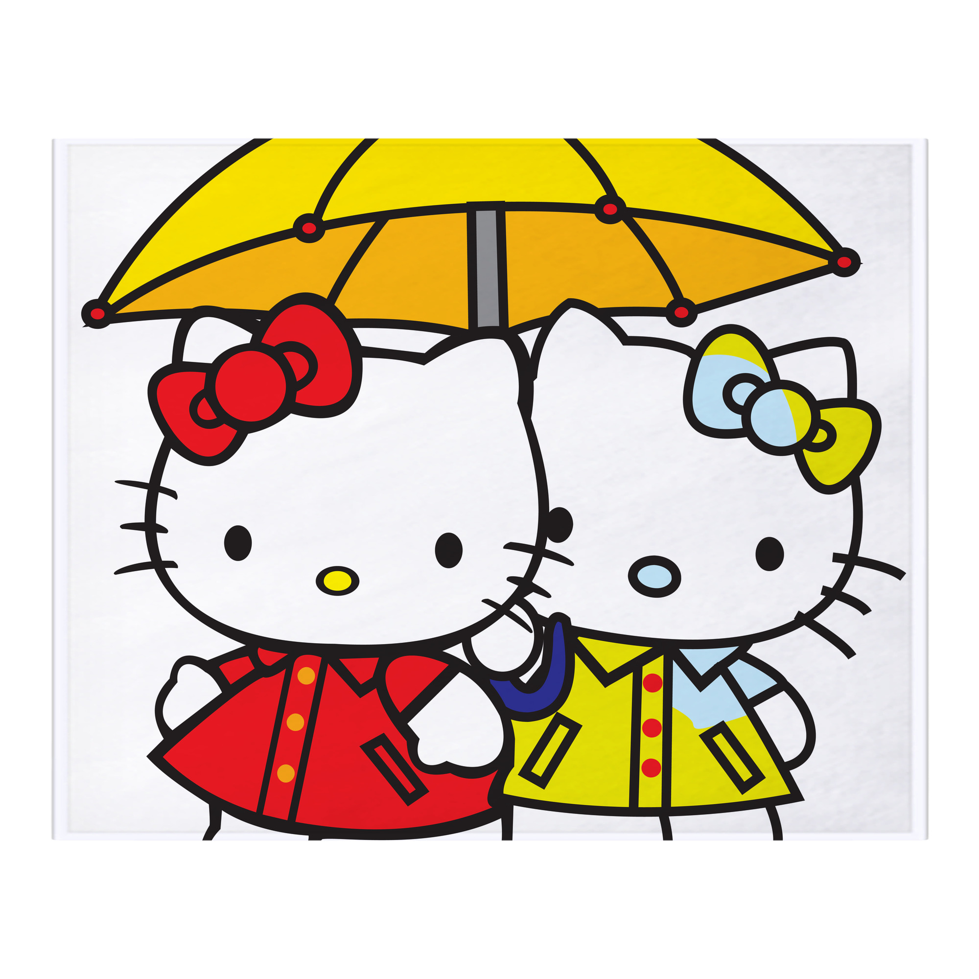 （画像用） Hello Kitty ハローキティ フランネルブランケット・多サイズ対応（横型）