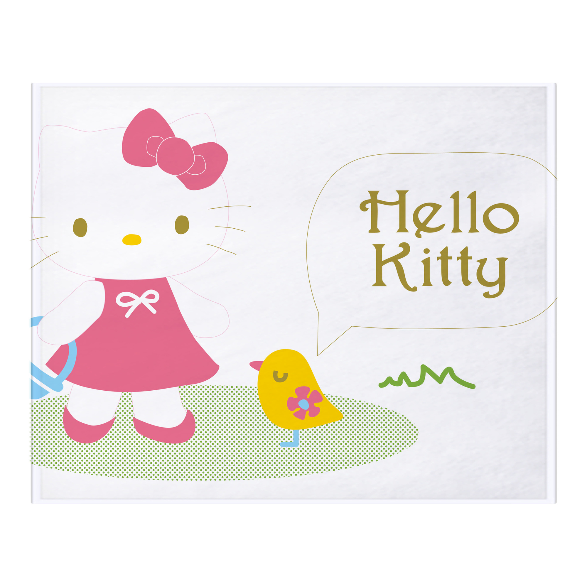 （画像用） Hello Kitty ハローキティ フランネルブランケット・多サイズ対応（横型）