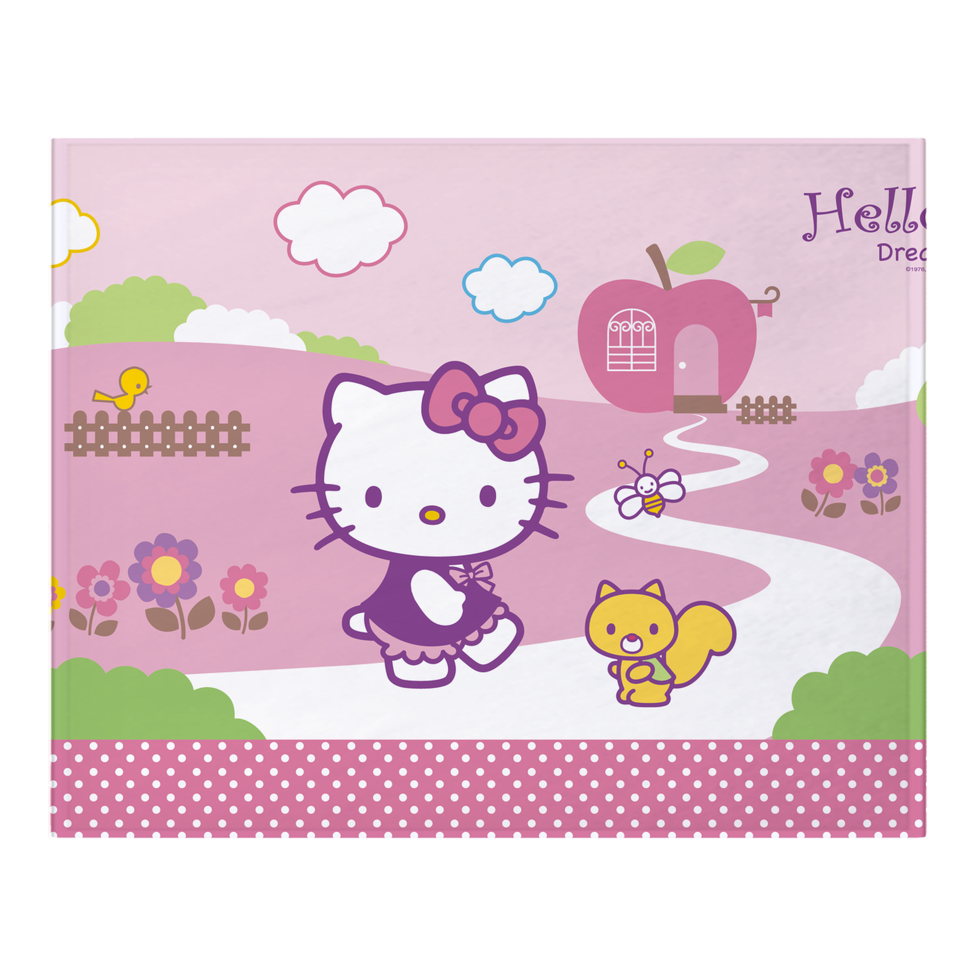 （画像用） Hello Kitty ハローキティ フランネルブランケット・多サイズ対応（横型）