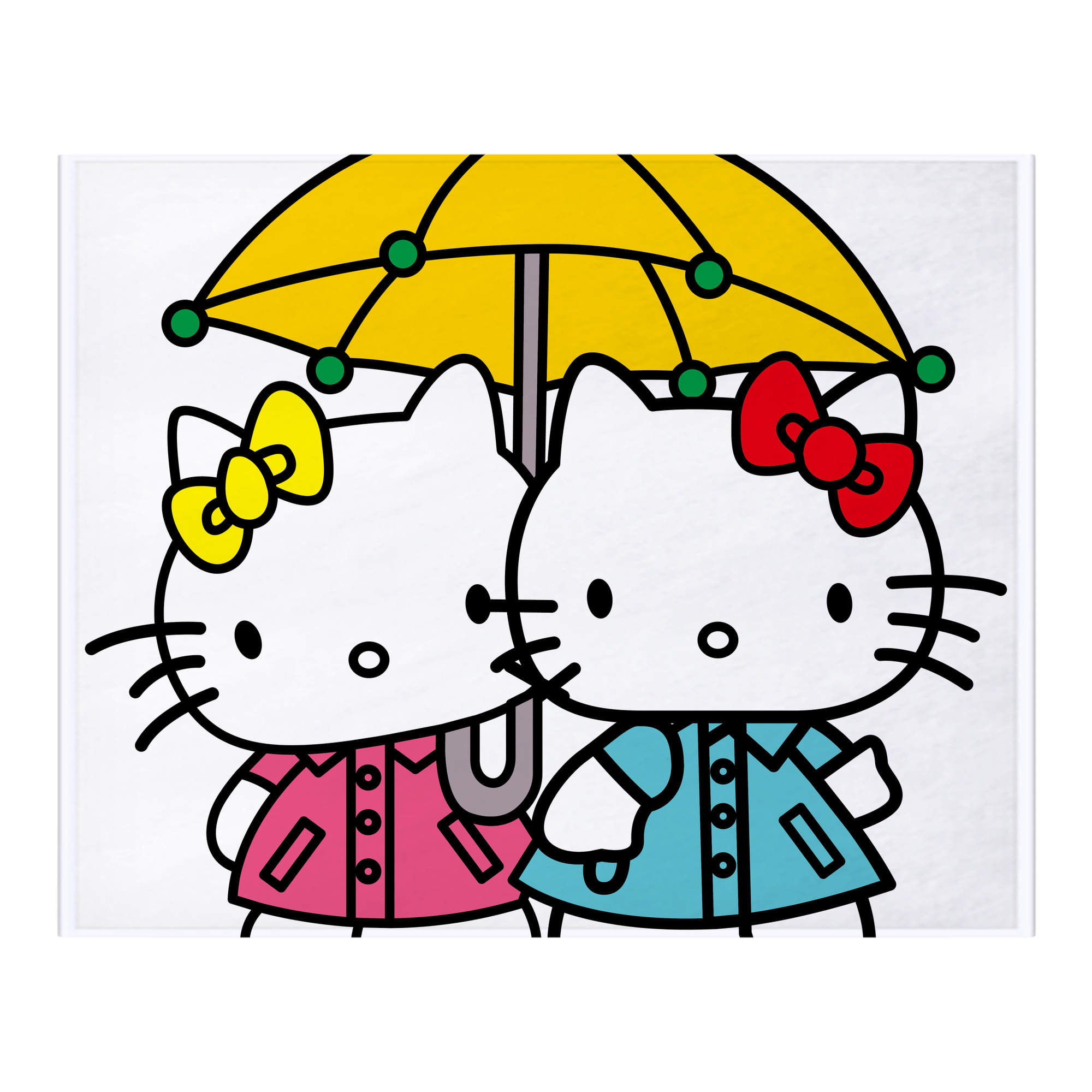 （画像用） Hello Kitty ハローキティ フランネルブランケット・多サイズ対応（横型）