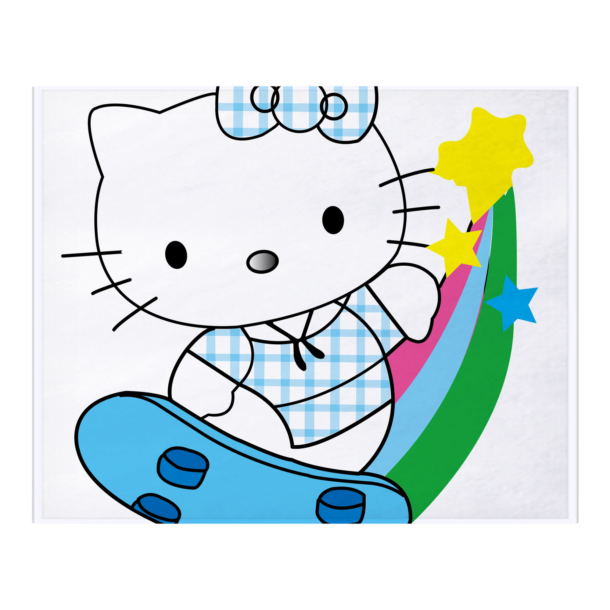 （画像用） Hello Kitty ハローキティ フランネルブランケット・多サイズ対応（横型）