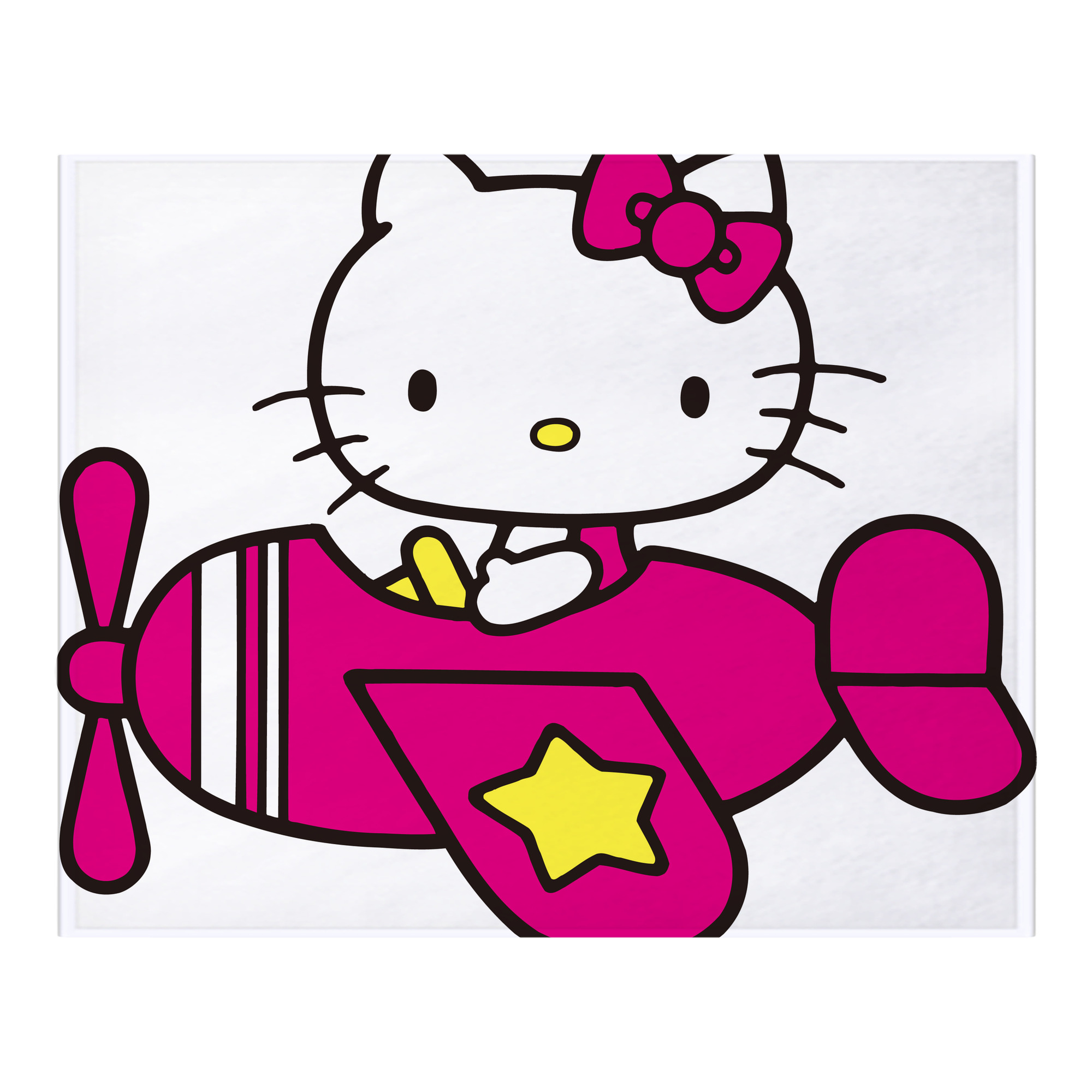 （画像用） Hello Kitty ハローキティ フランネルブランケット・多サイズ対応（横型）