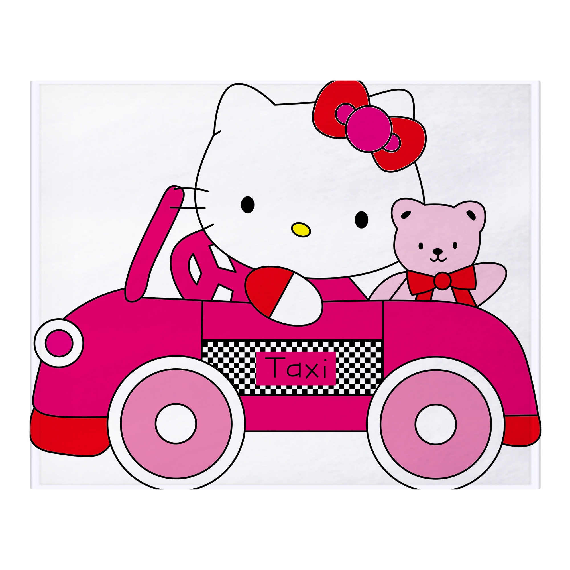 （画像用） Hello Kitty ハローキティ フランネルブランケット・多サイズ対応（横型）
