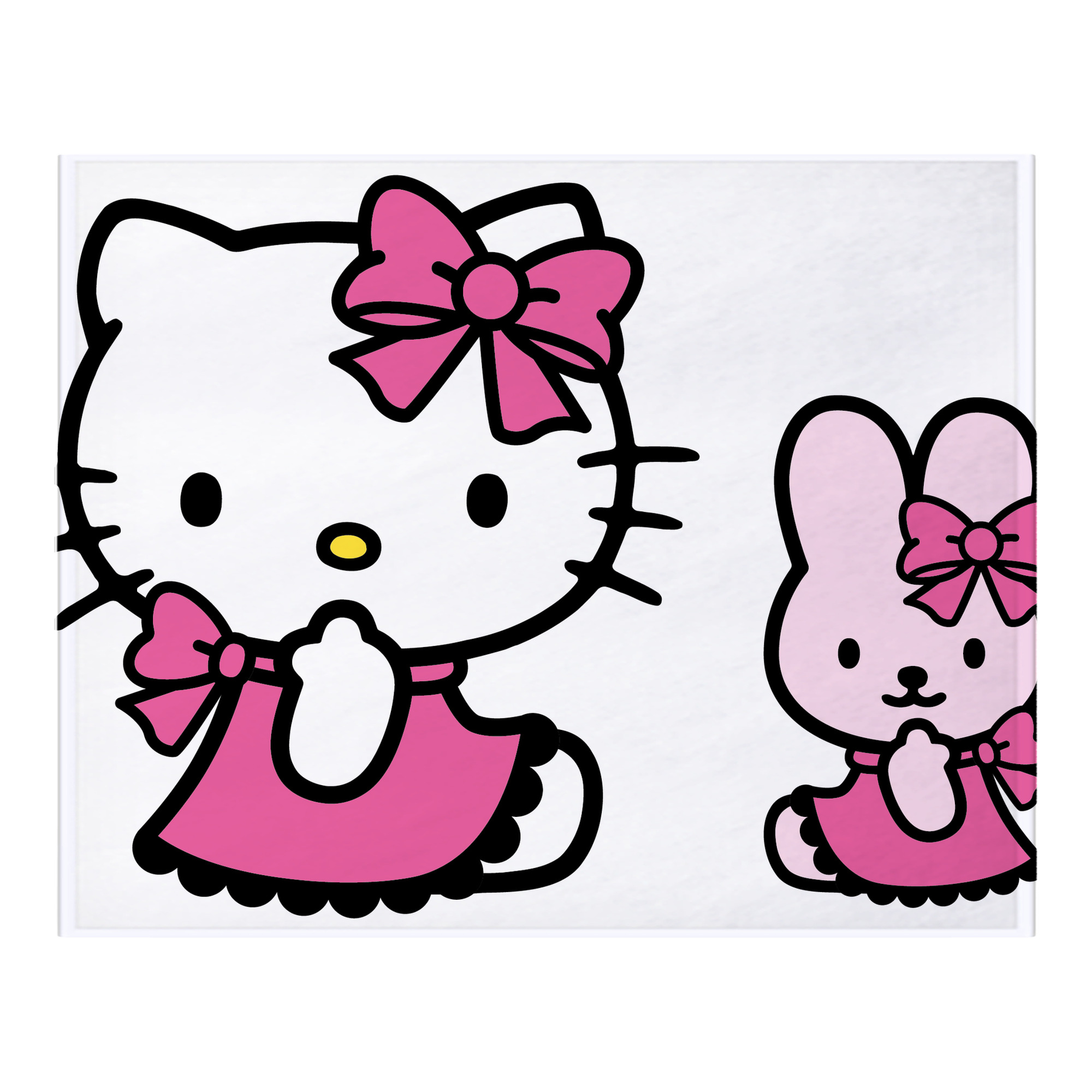 （画像用） Hello Kitty ハローキティ フランネルブランケット・多サイズ対応（横型）