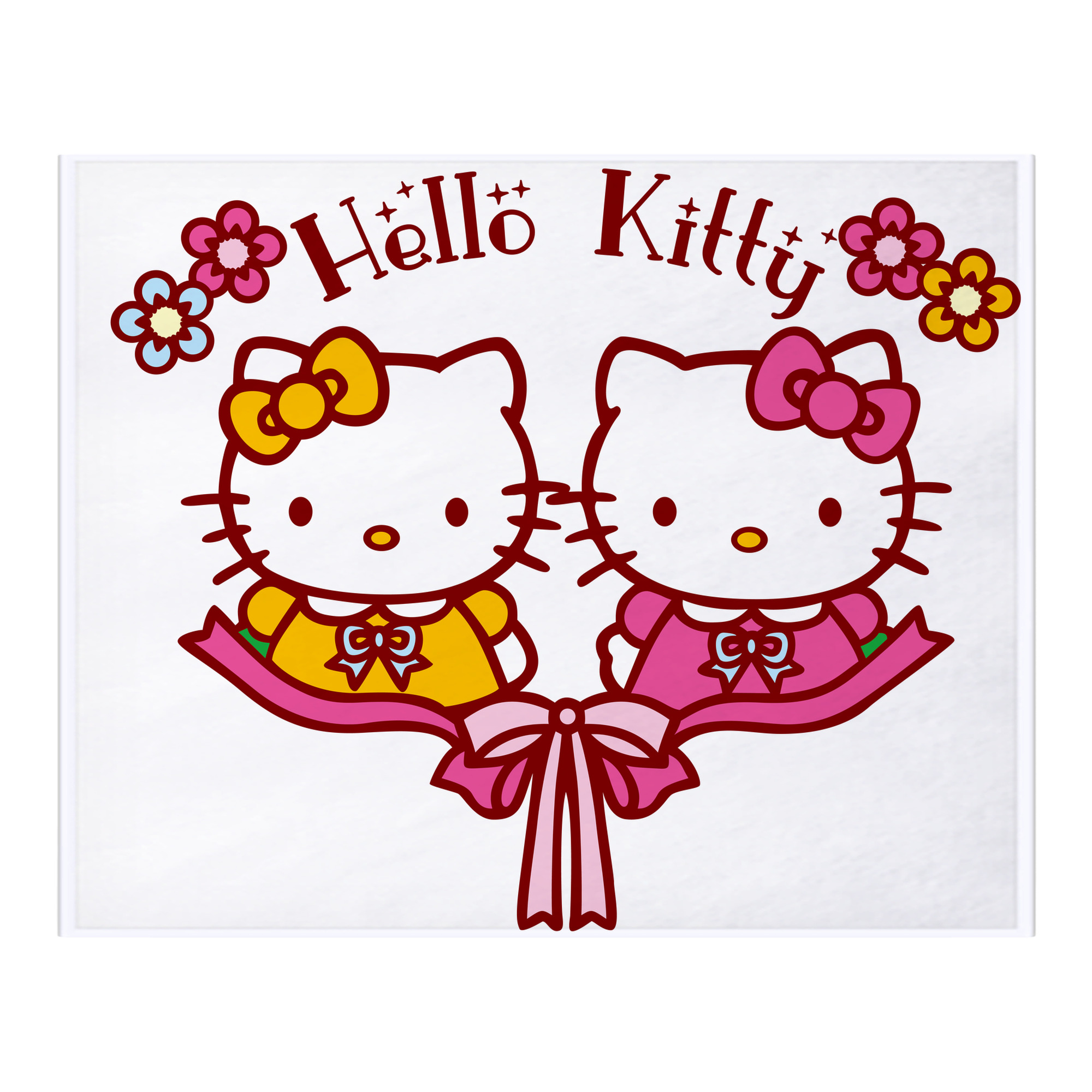 （画像用） Hello Kitty ハローキティ フランネルブランケット・多サイズ対応（横型）