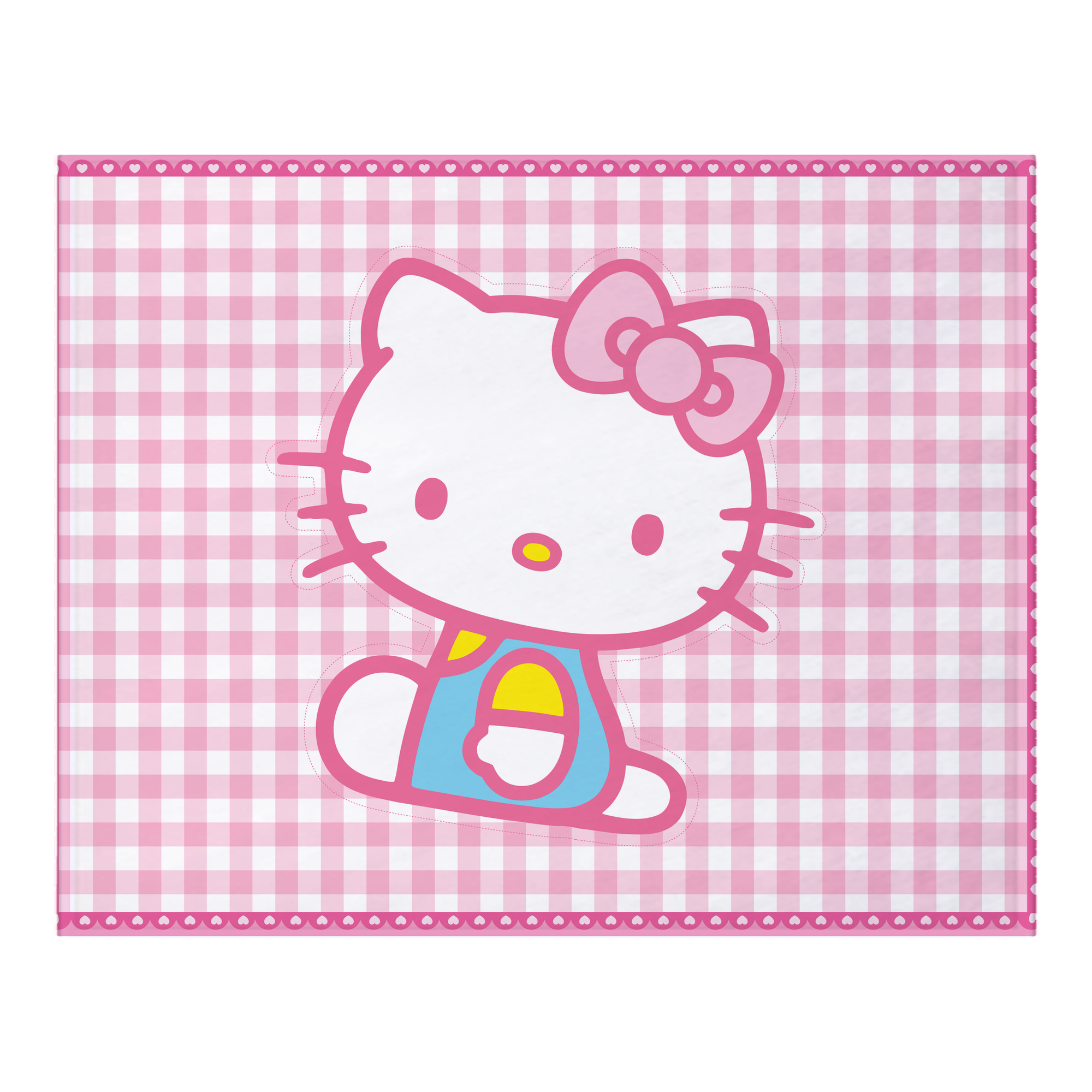 （画像用） Hello Kitty ハローキティ フランネルブランケット・多サイズ対応（横型）