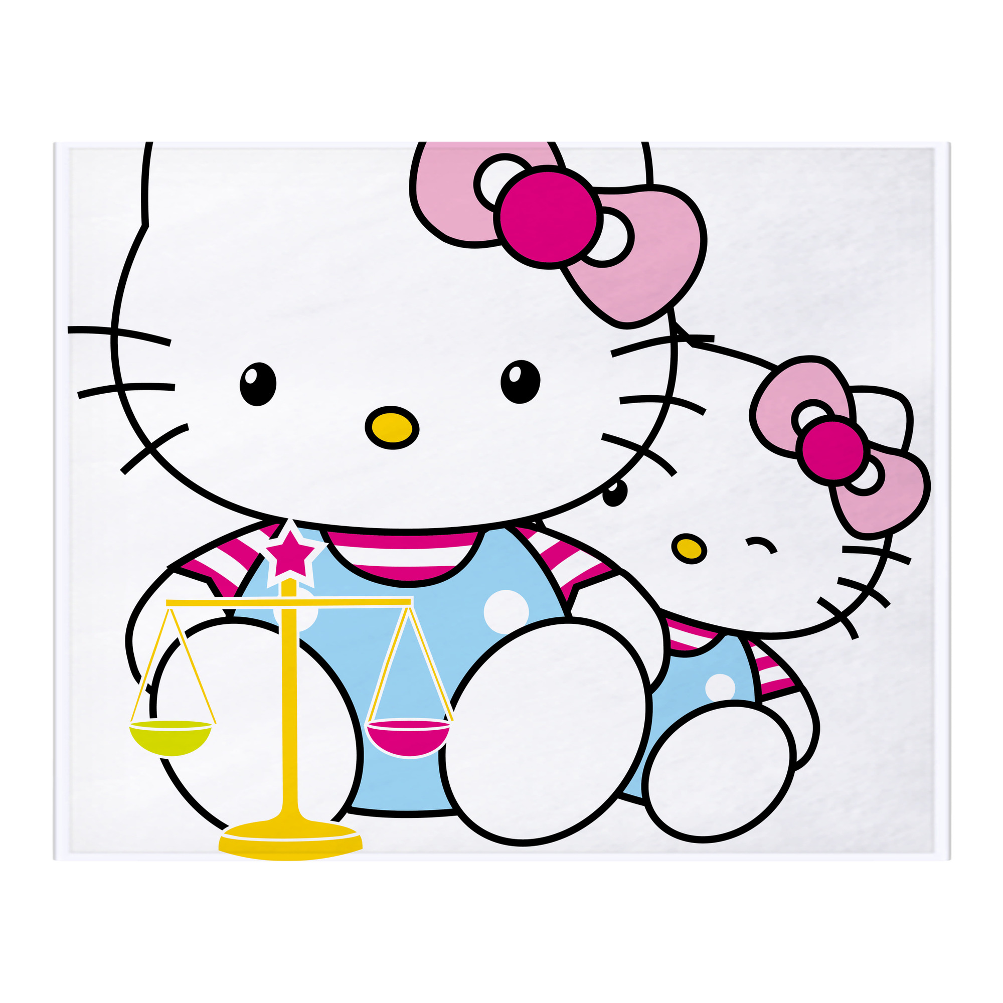 （画像用） Hello Kitty ハローキティ フランネルブランケット・多サイズ対応（横型）