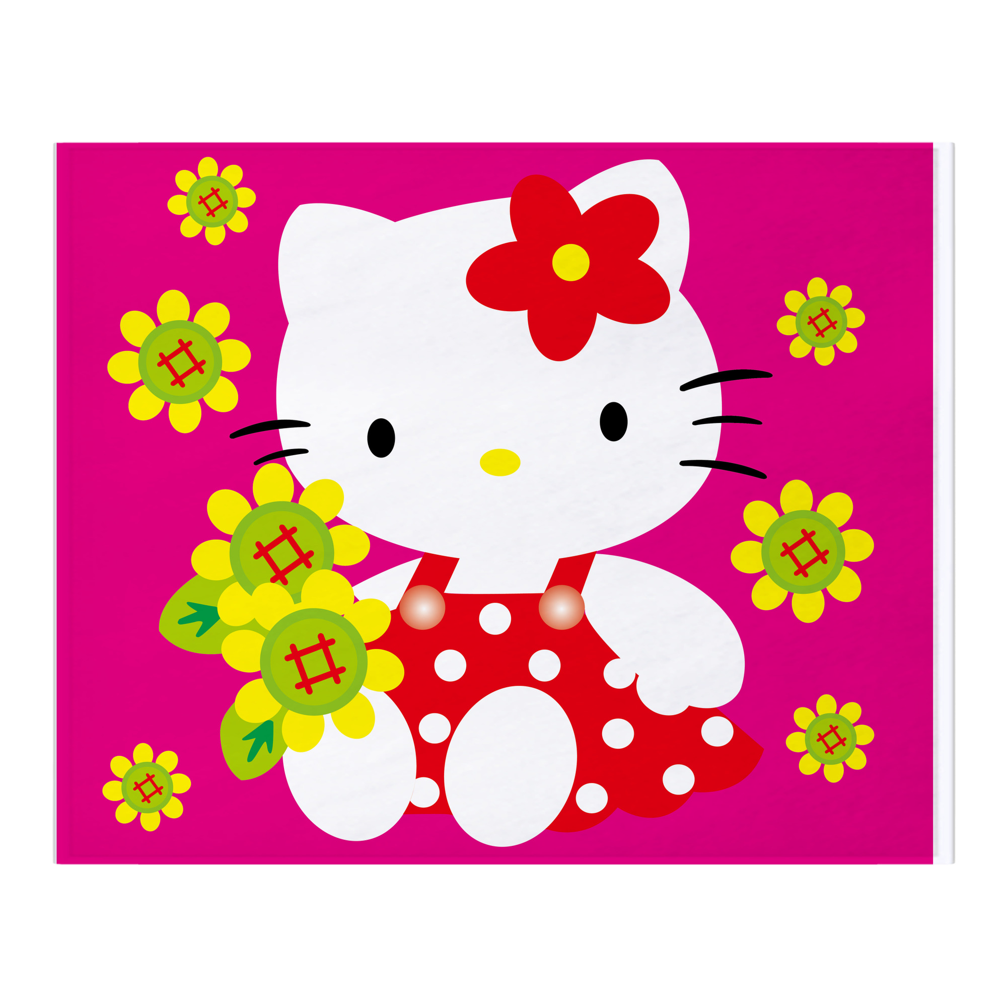 （画像用） Hello Kitty ハローキティ フランネルブランケット・多サイズ対応（横型）
