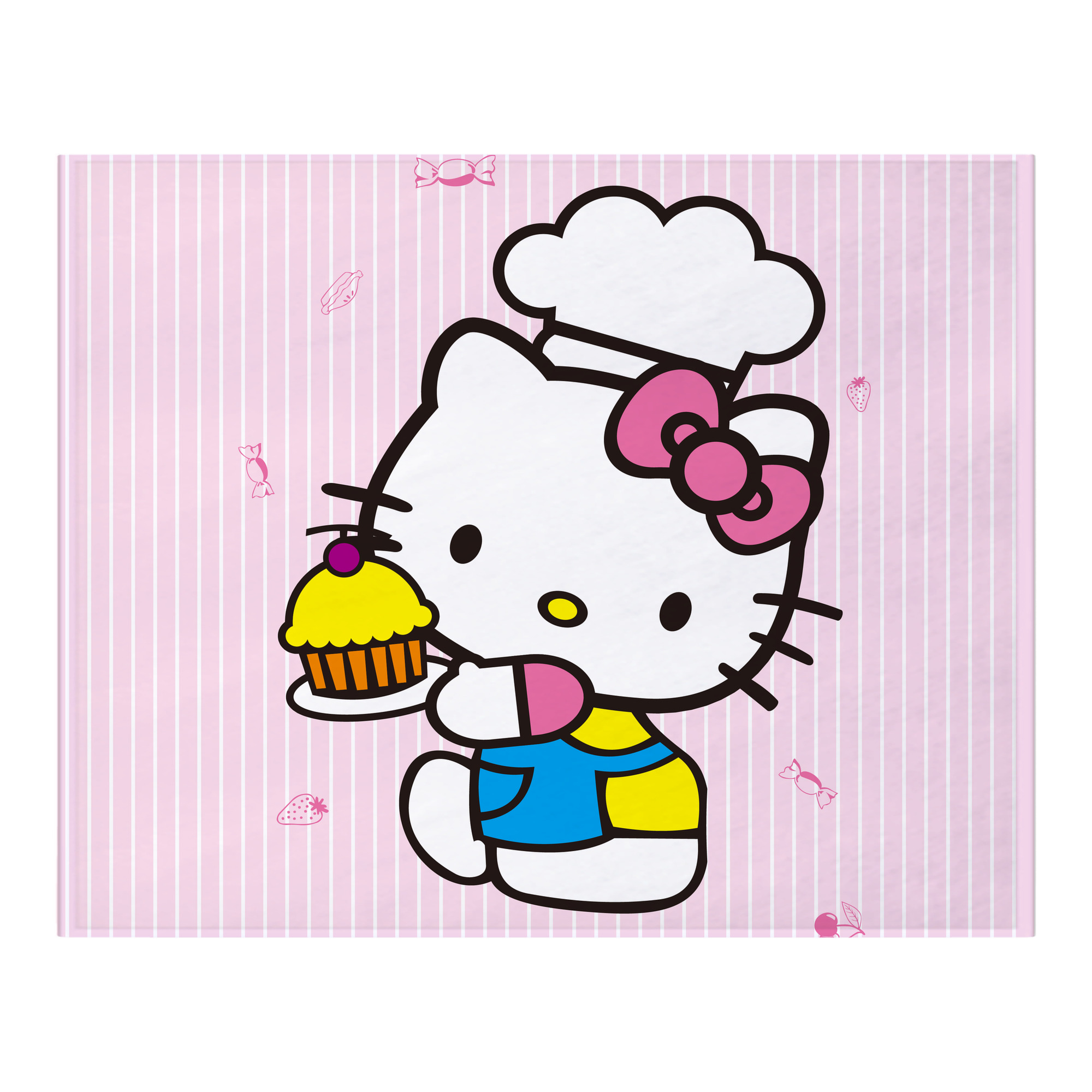 （画像用） Hello Kitty ハローキティ フランネルブランケット・多サイズ対応（横型）
