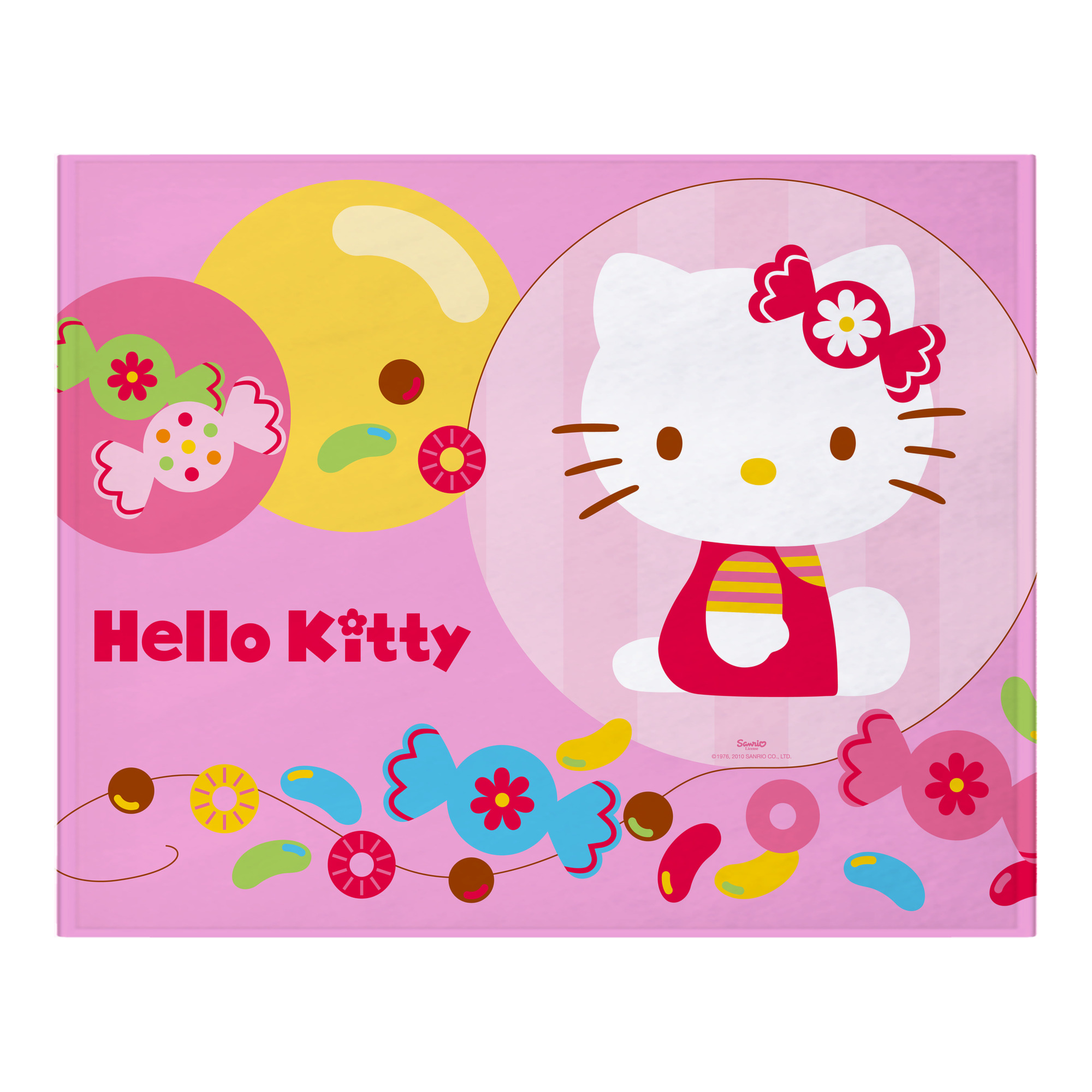（画像用） Hello Kitty ハローキティ フランネルブランケット・多サイズ対応（横型）