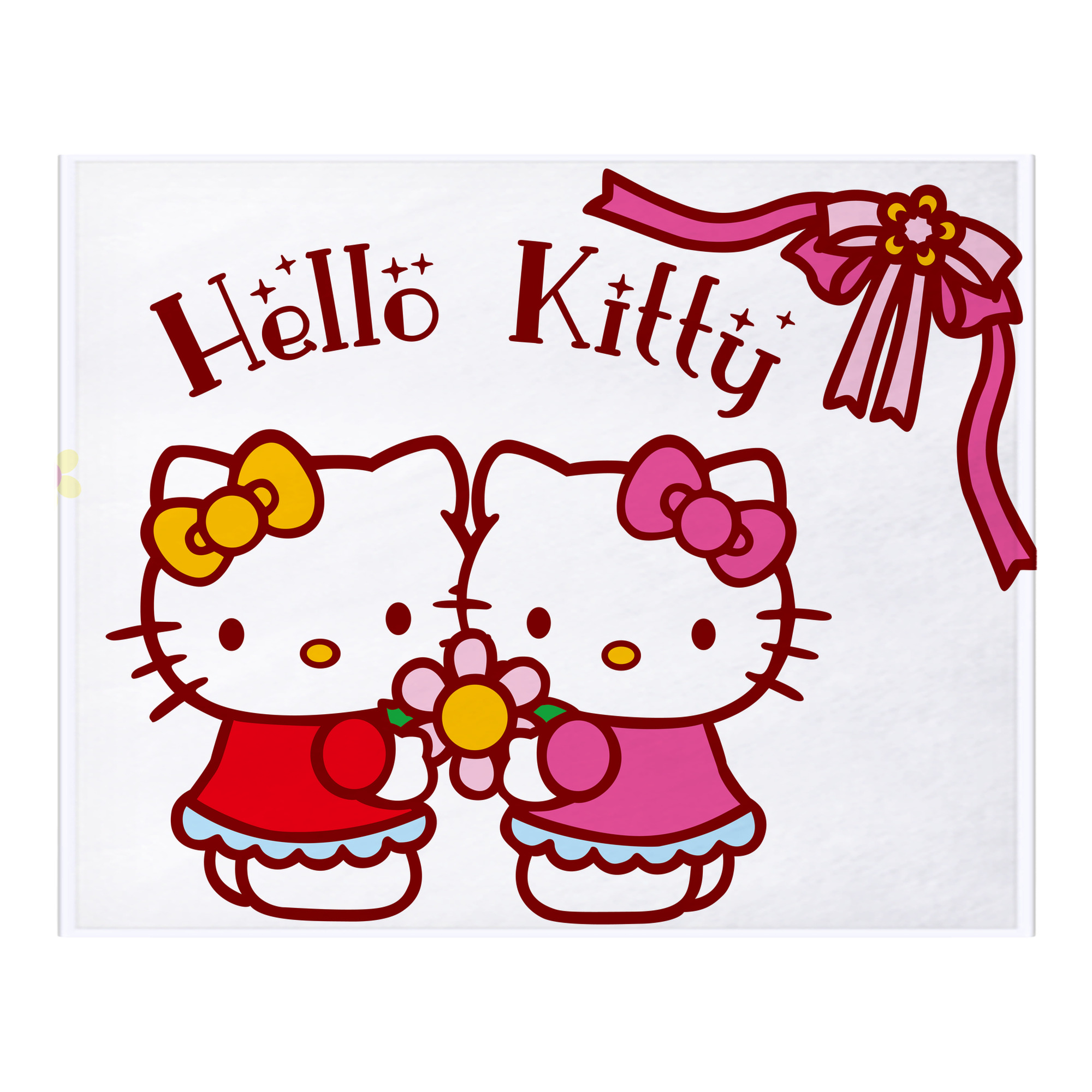 （画像用） Hello Kitty ハローキティ フランネルブランケット・多サイズ対応（横型）