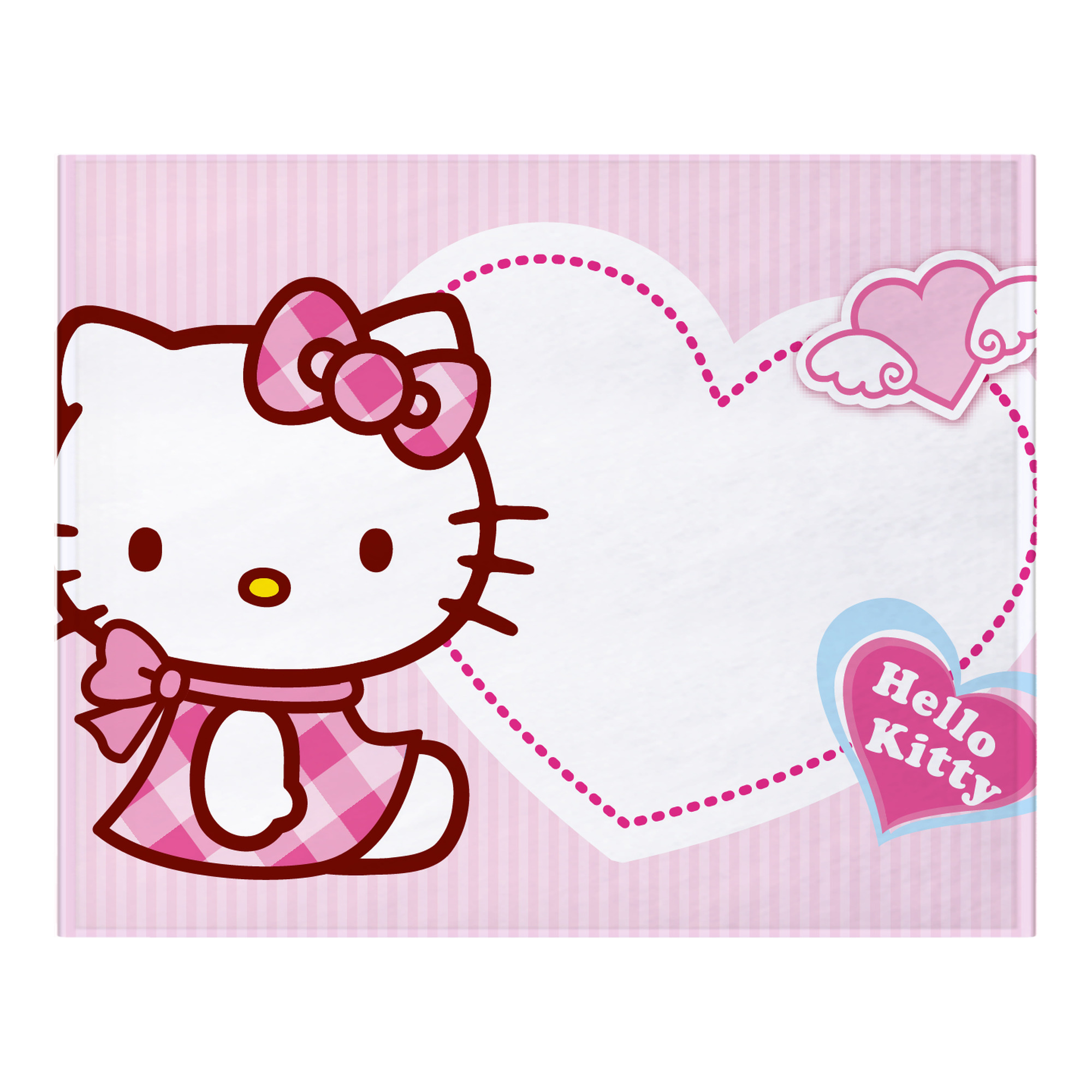 （画像用） Hello Kitty ハローキティ フランネルブランケット・多サイズ対応（横型）
