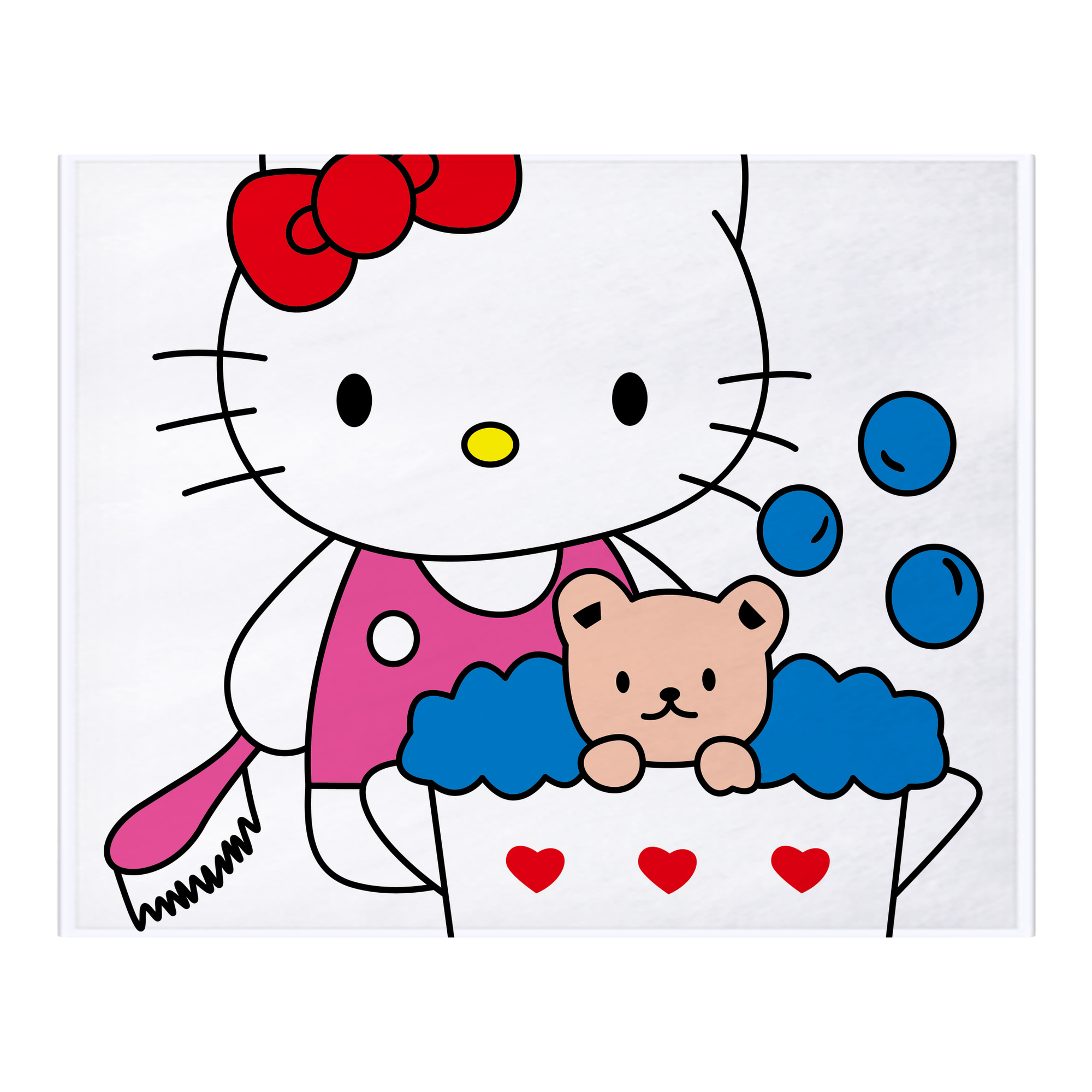 （画像用） Hello Kitty ハローキティ フランネルブランケット・多サイズ対応（横型）