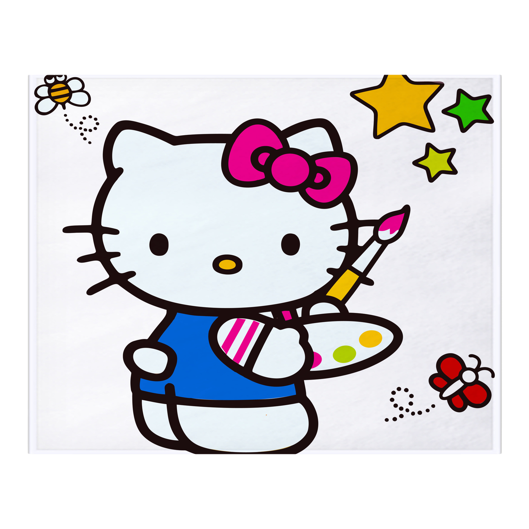 （画像用） Hello Kitty ハローキティ フランネルブランケット・多サイズ対応（横型）