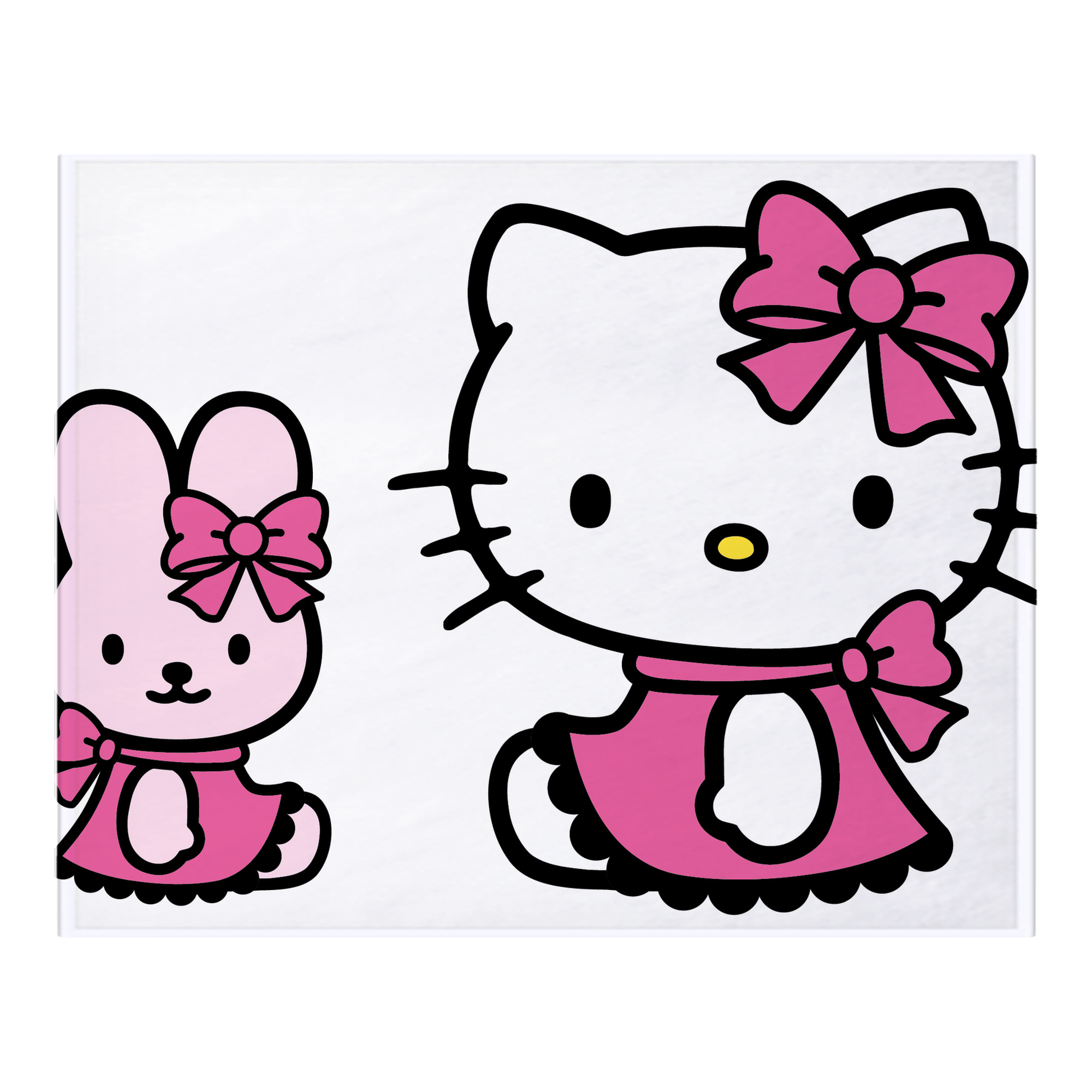（画像用） Hello Kitty ハローキティ フランネルブランケット・多サイズ対応（横型）