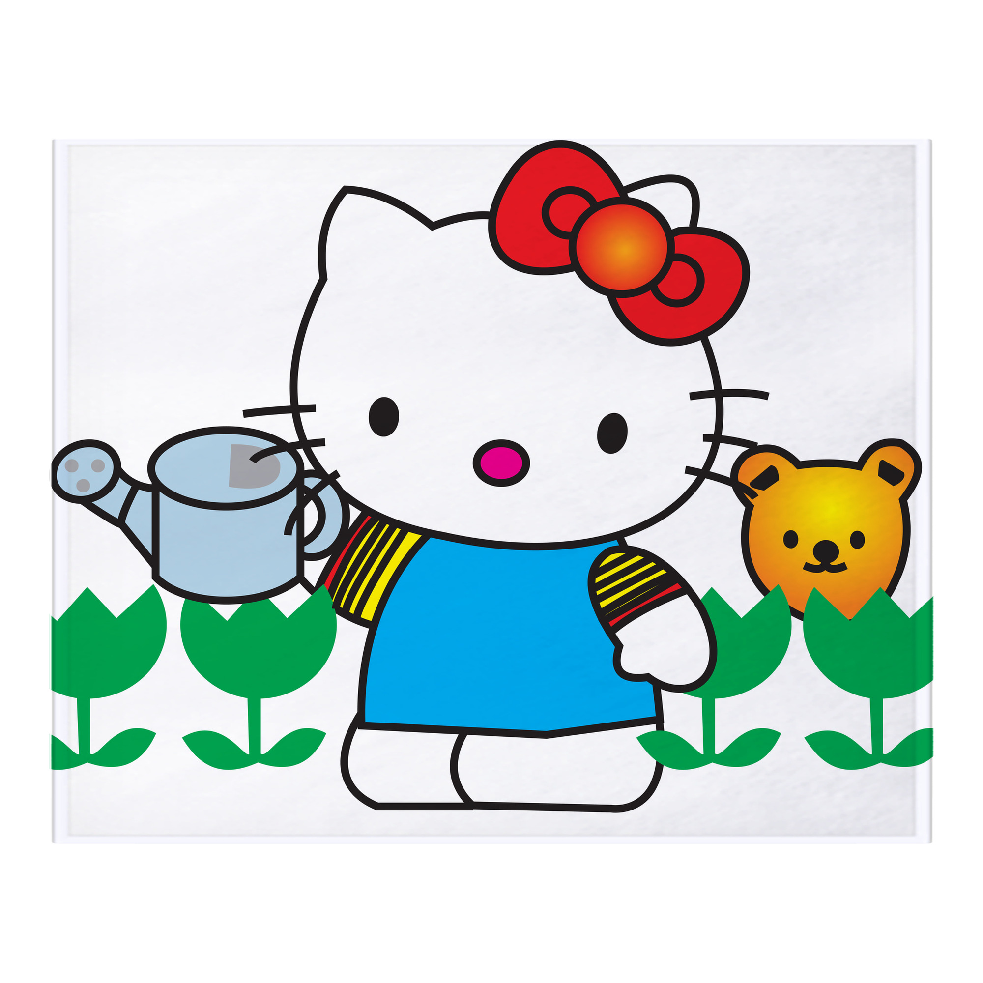 （画像用） Hello Kitty ハローキティ フランネルブランケット・多サイズ対応（横型）