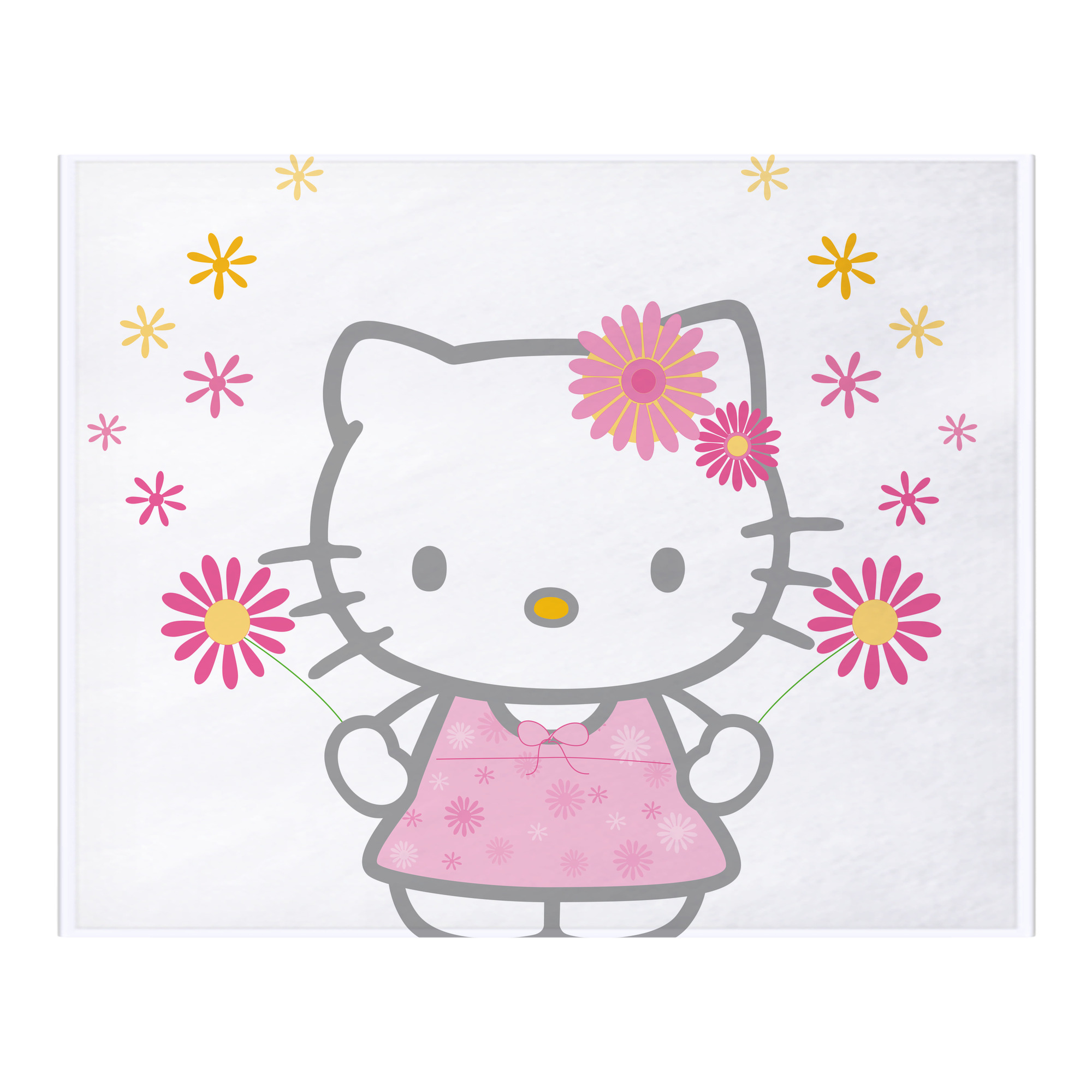 （画像用） Hello Kitty ハローキティ フランネルブランケット・多サイズ対応（横型）