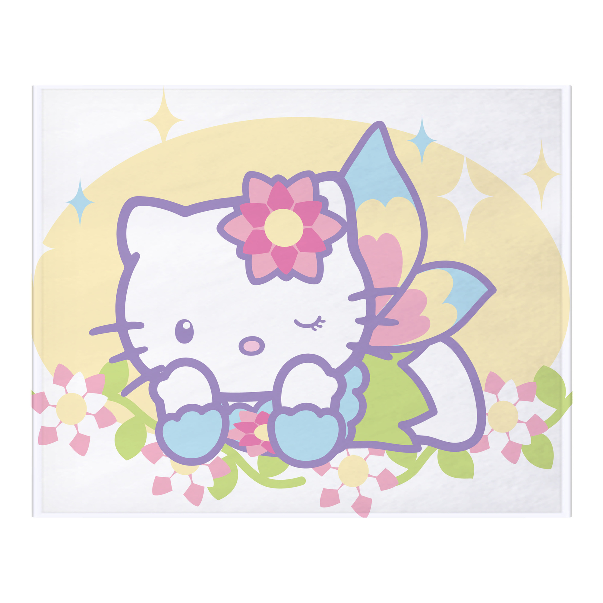 （画像用） Hello Kitty ハローキティ フランネルブランケット・多サイズ対応（横型）